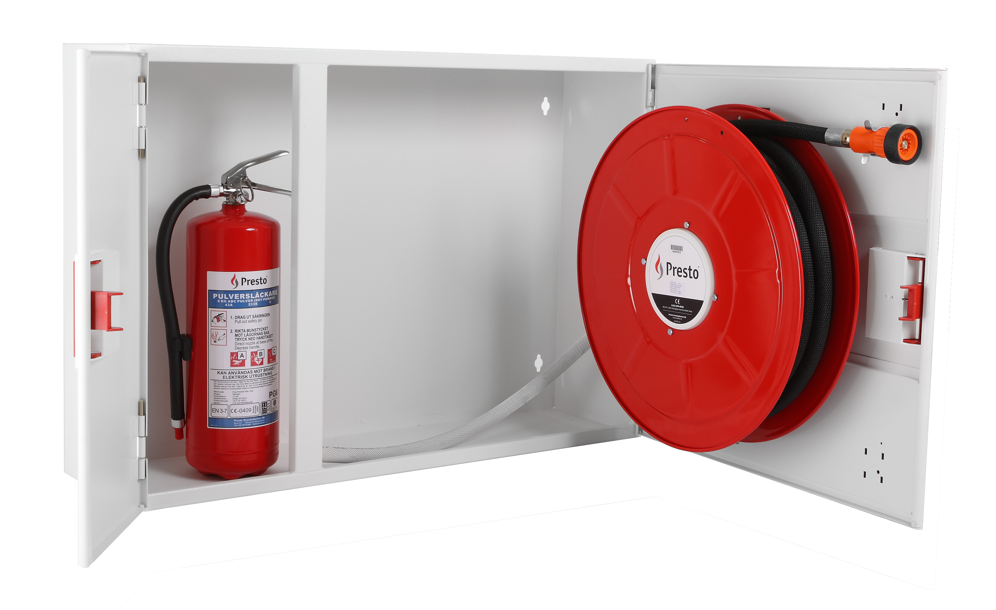 Kombiskåp – brandpostskåp med plats för brandsläckare