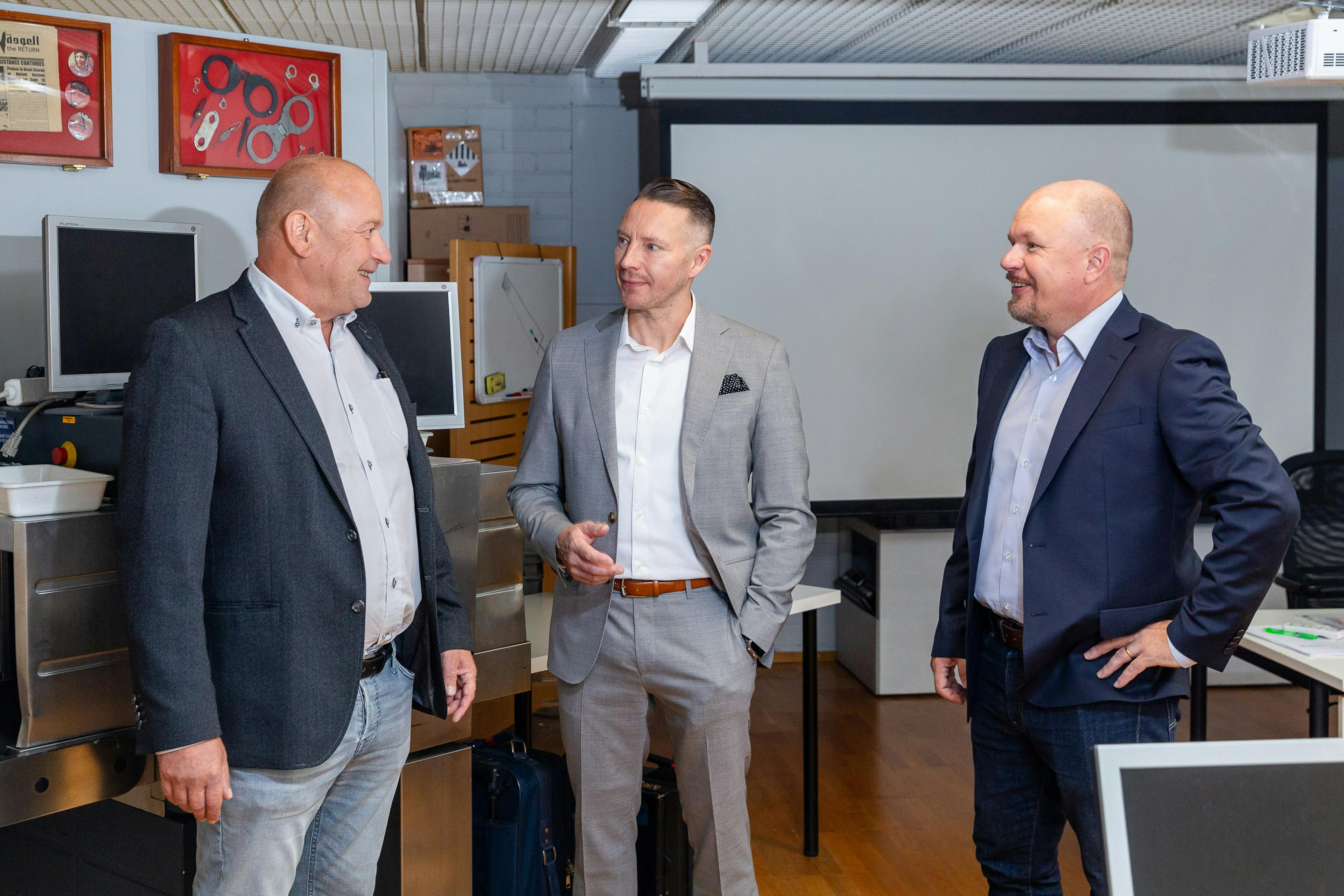 Jari Kortelainen M&A Presto Finland, Panu Häikiö STP, and Tero Roivainen, Head of Presto Finland