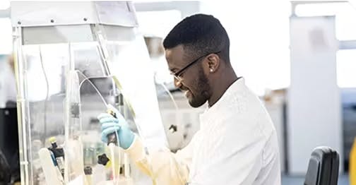 Laboratory Technician Testing Samples