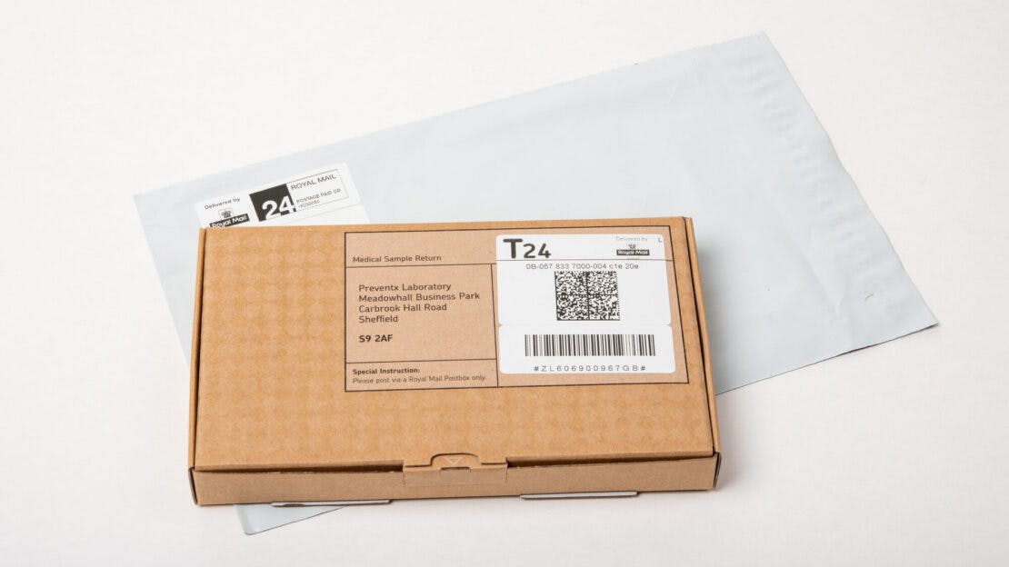 Preventx Sample Kit Box Packaging