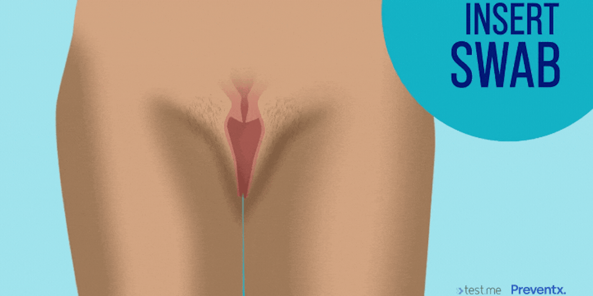 Image showing how to insert the swab