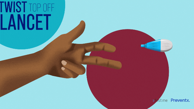 Image showing lancet being used for blood collection