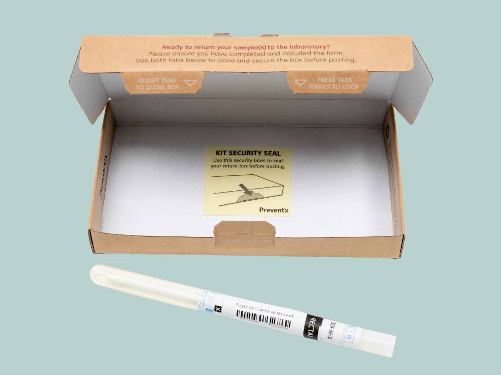Image showing a throat swab collection kit
