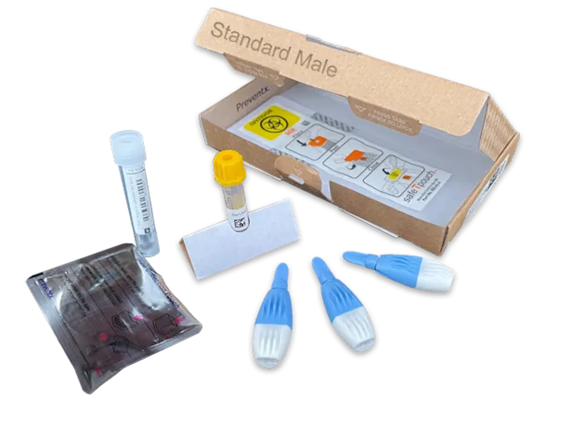 urine and blood STI collection kit