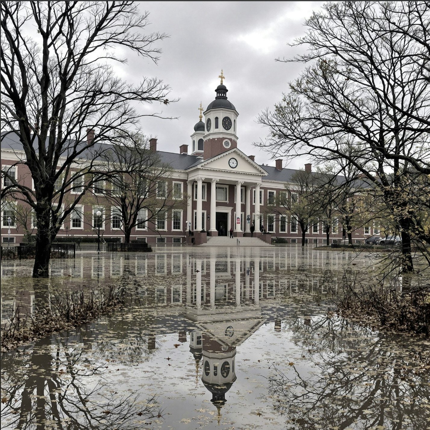 AI image of flooded US school