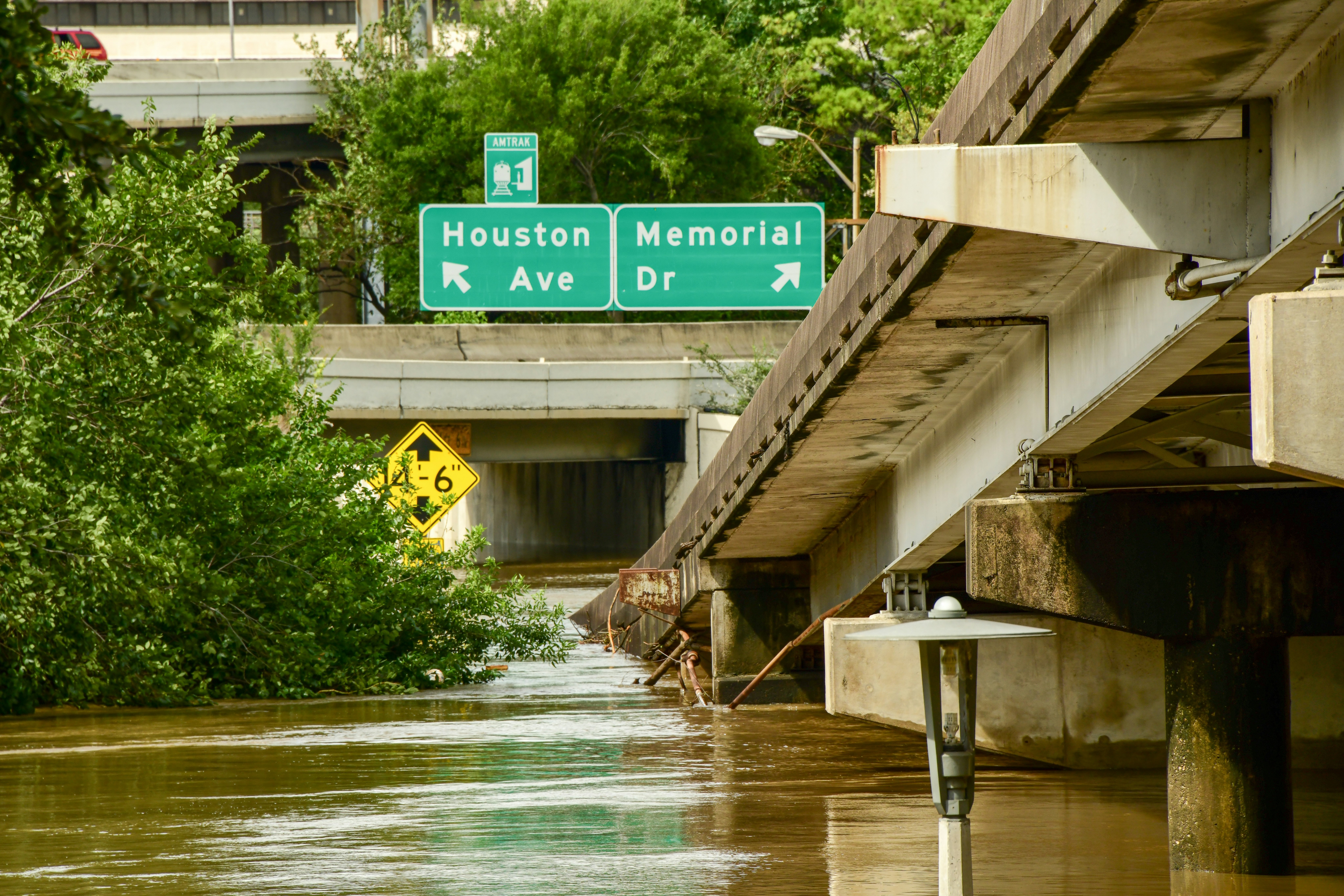 flooded main road 