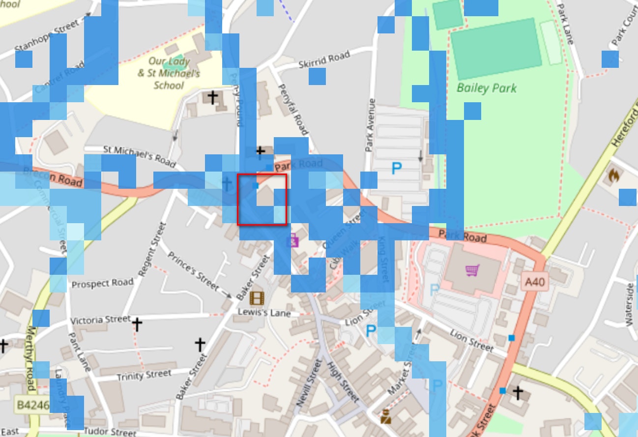 flood forecast map of abergavenny