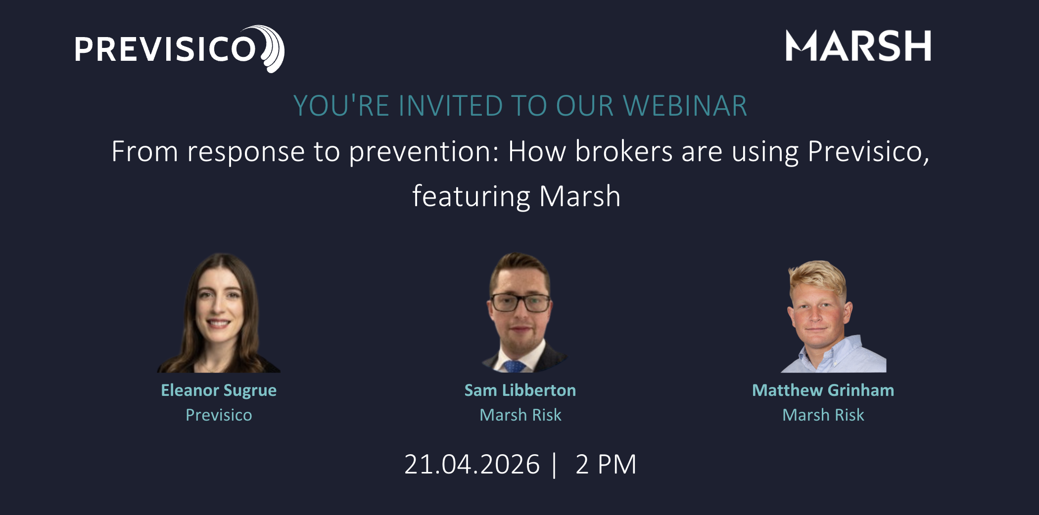 Upcoming webinar featuring Marsh Risk | Previsico