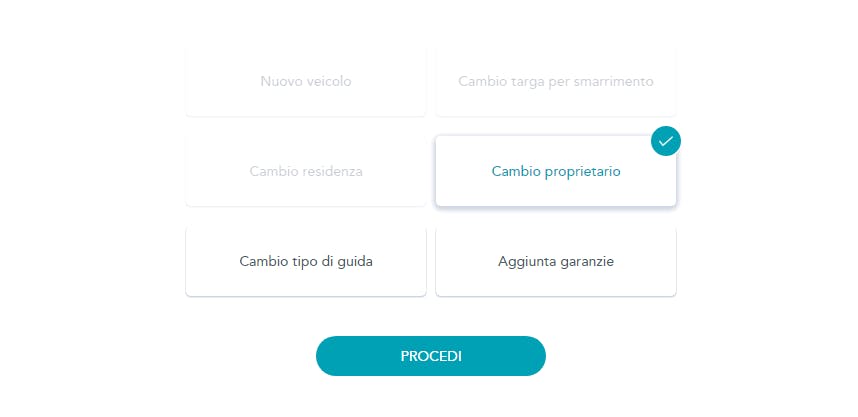 Cambio proprietario del veicolo