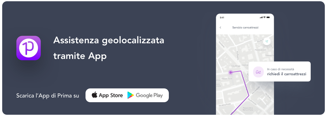 Assistenza stradale geolocalizzata con l'App di Prima