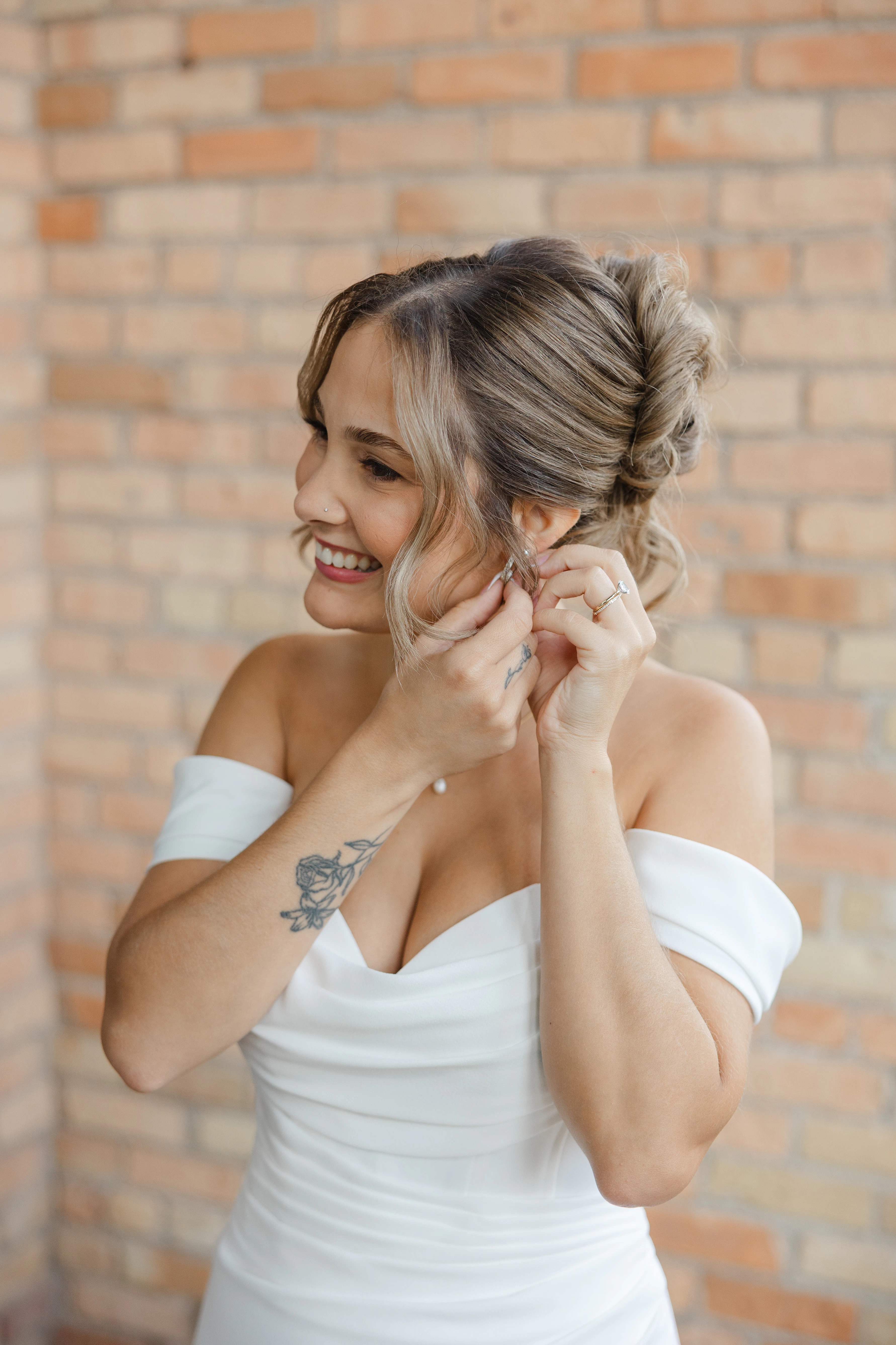 Bridal updo at Essence Event Center