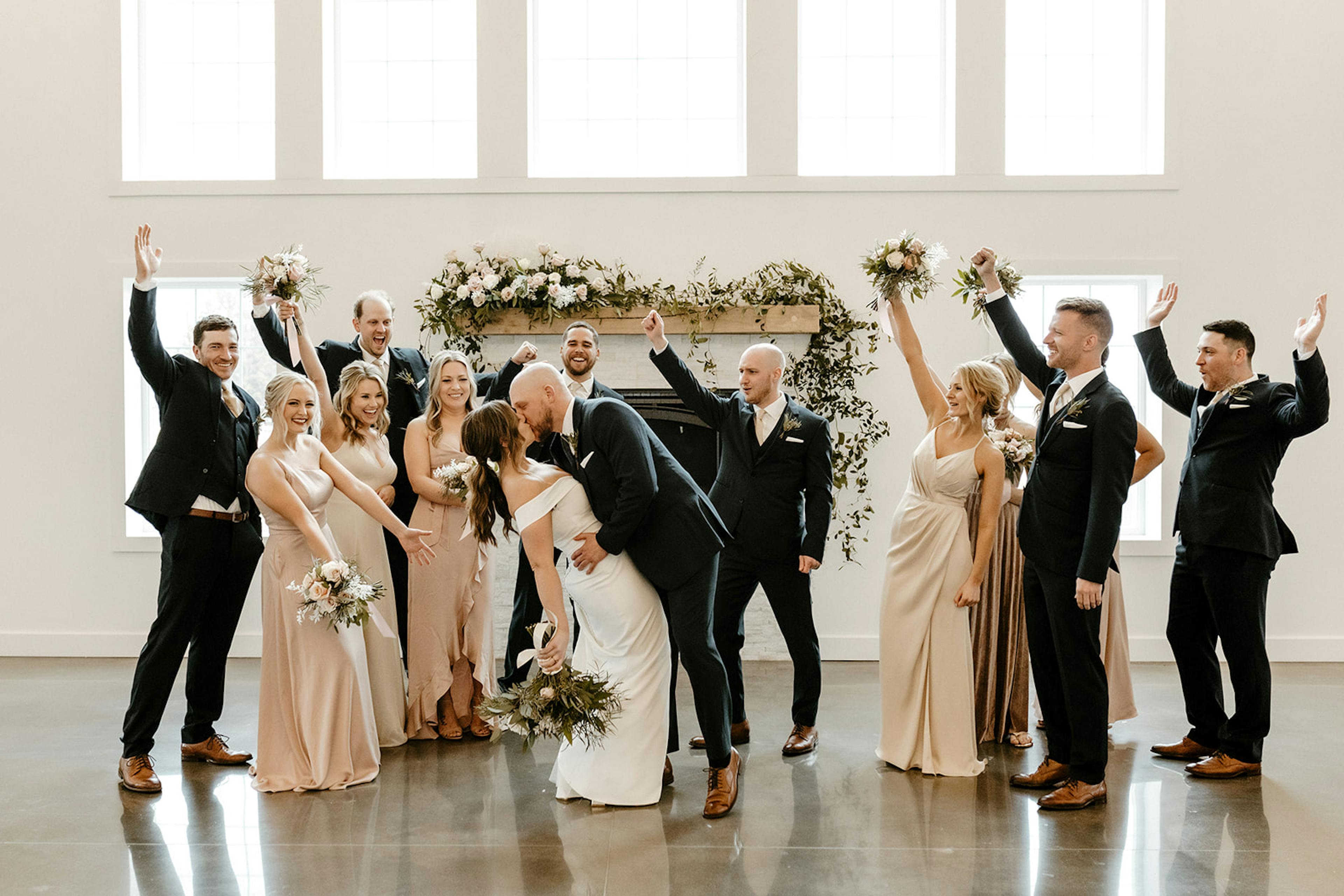A happy wedding party