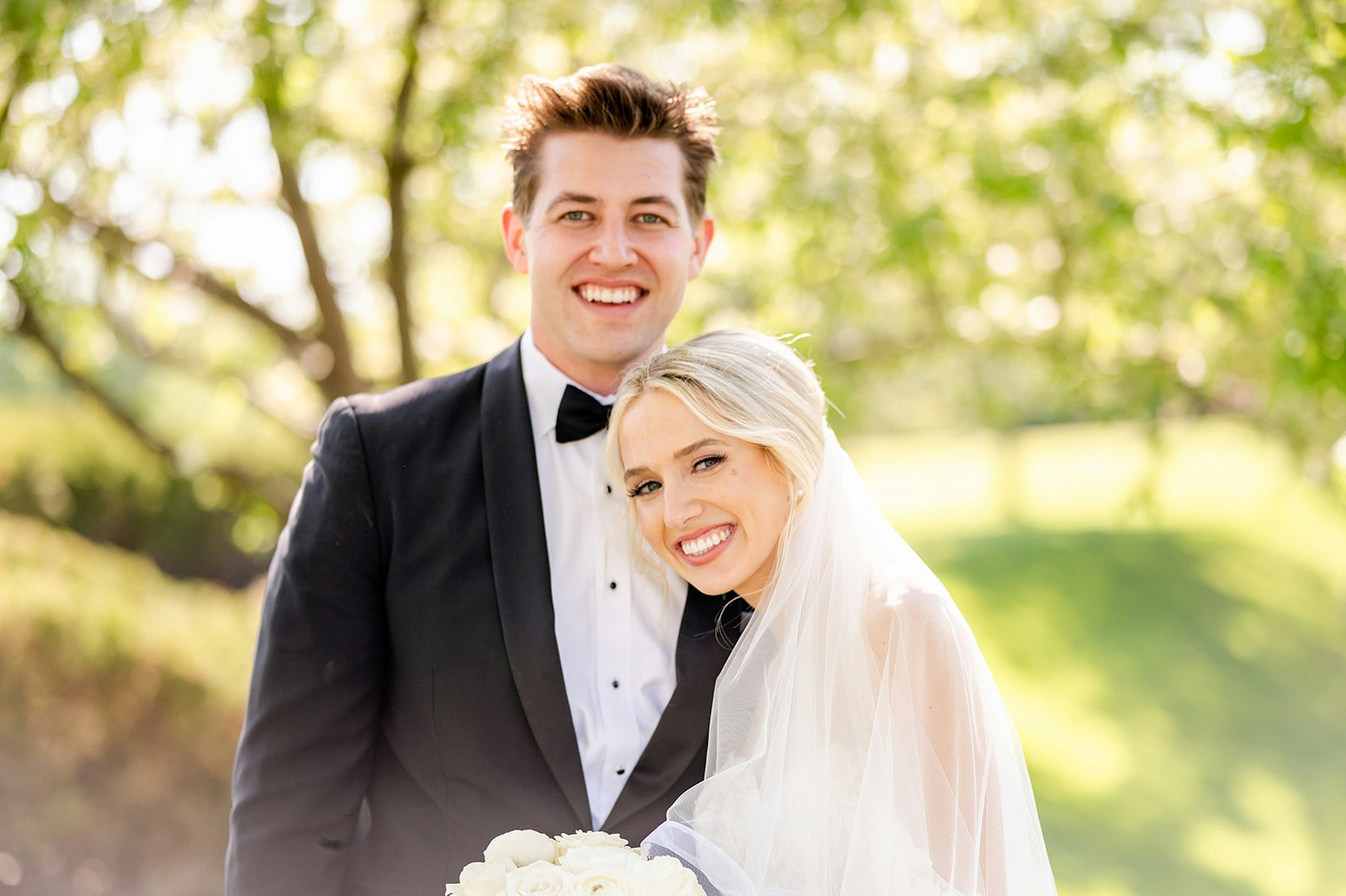 A bride and her husband