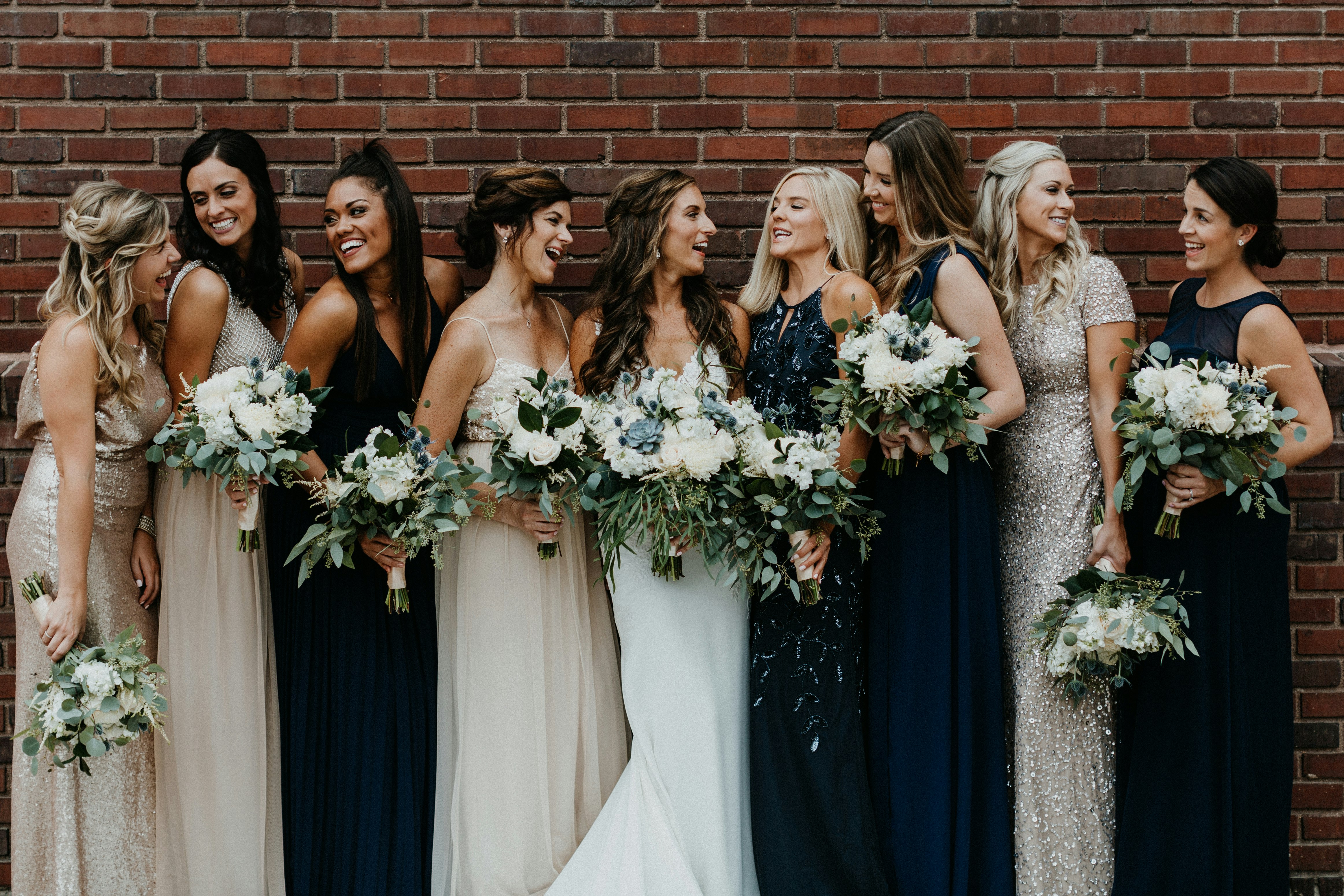 Glam wedding party in Minneapolis 