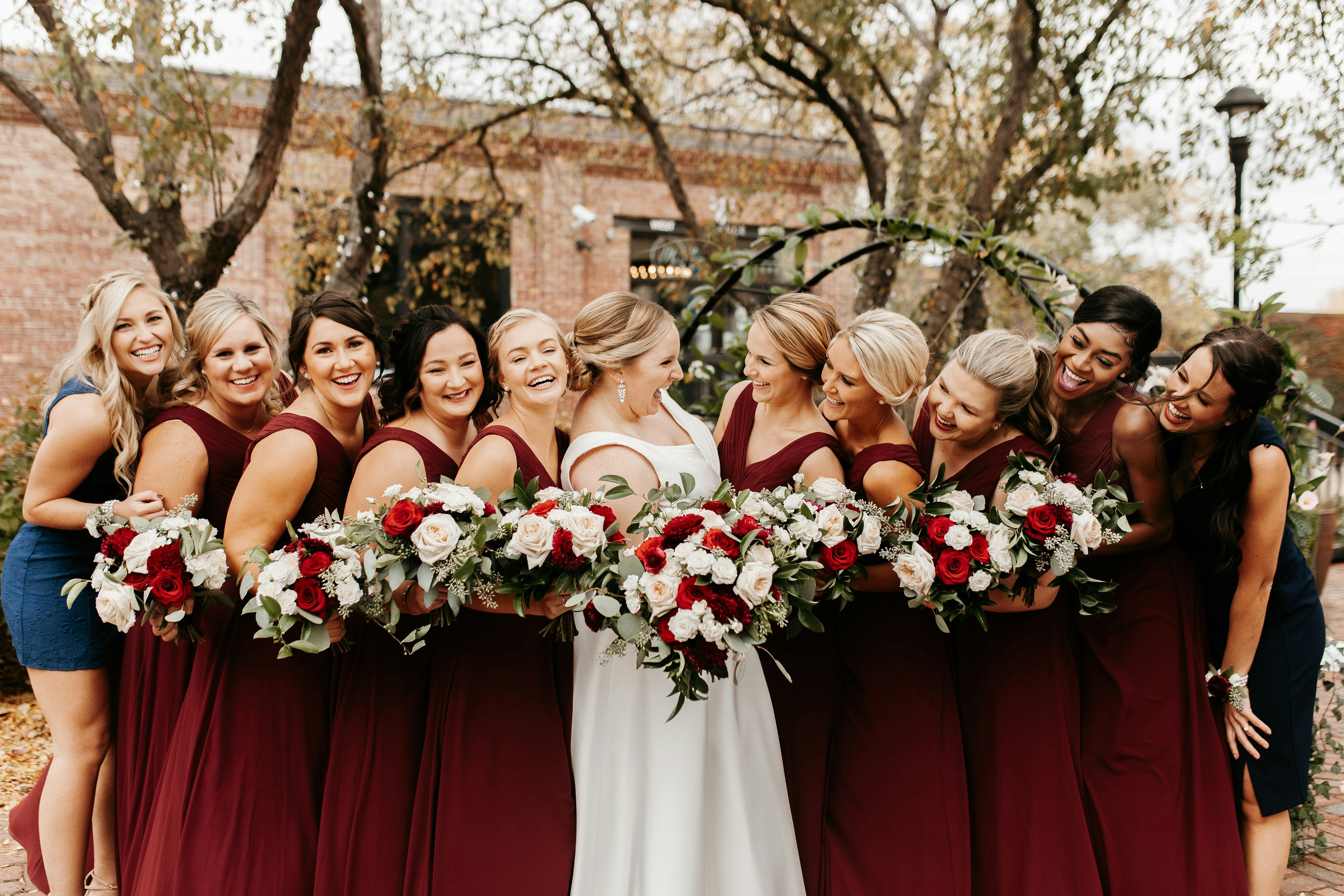 Bridal party outside Minneapolis Event Centers