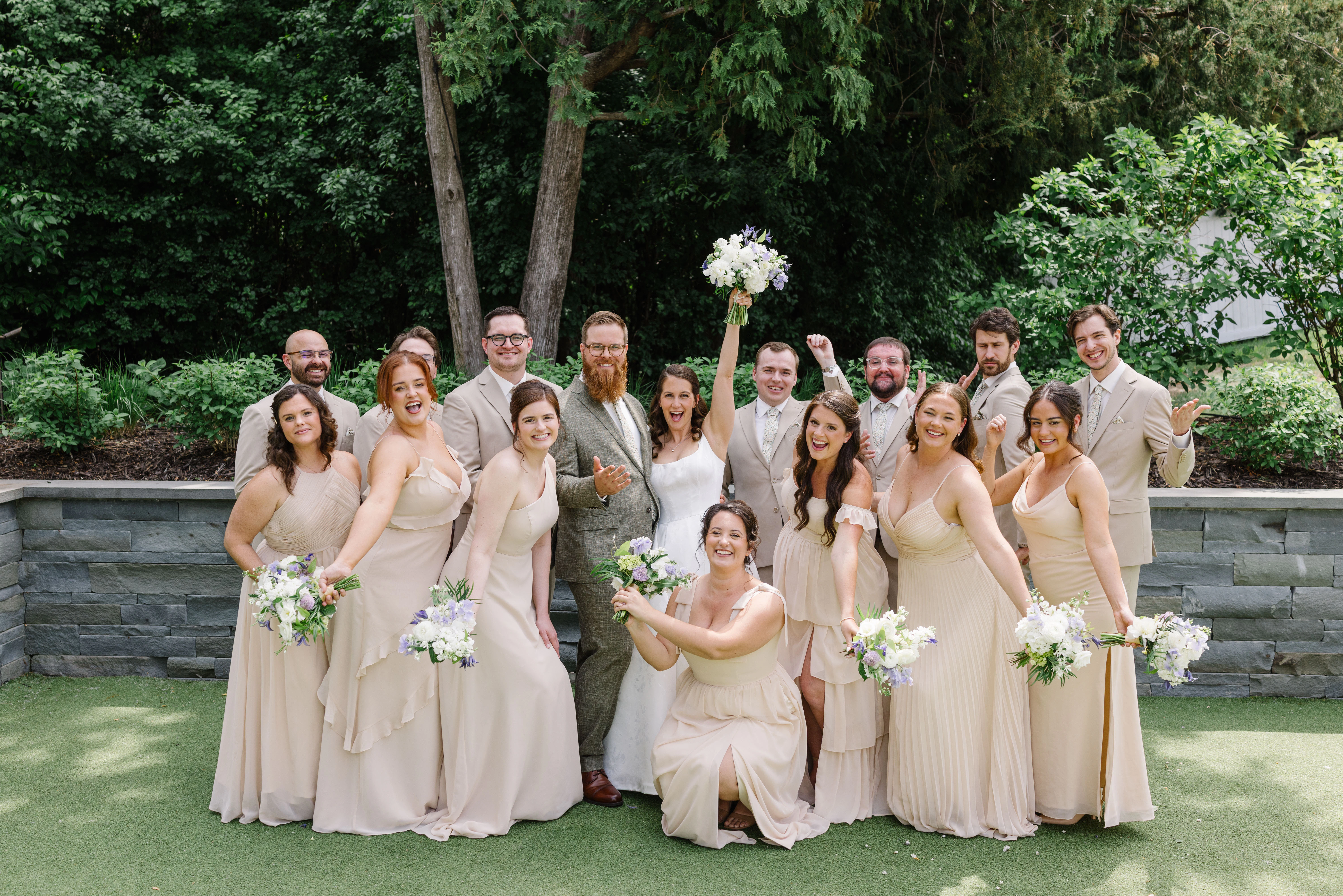 bridal party at Hutton House