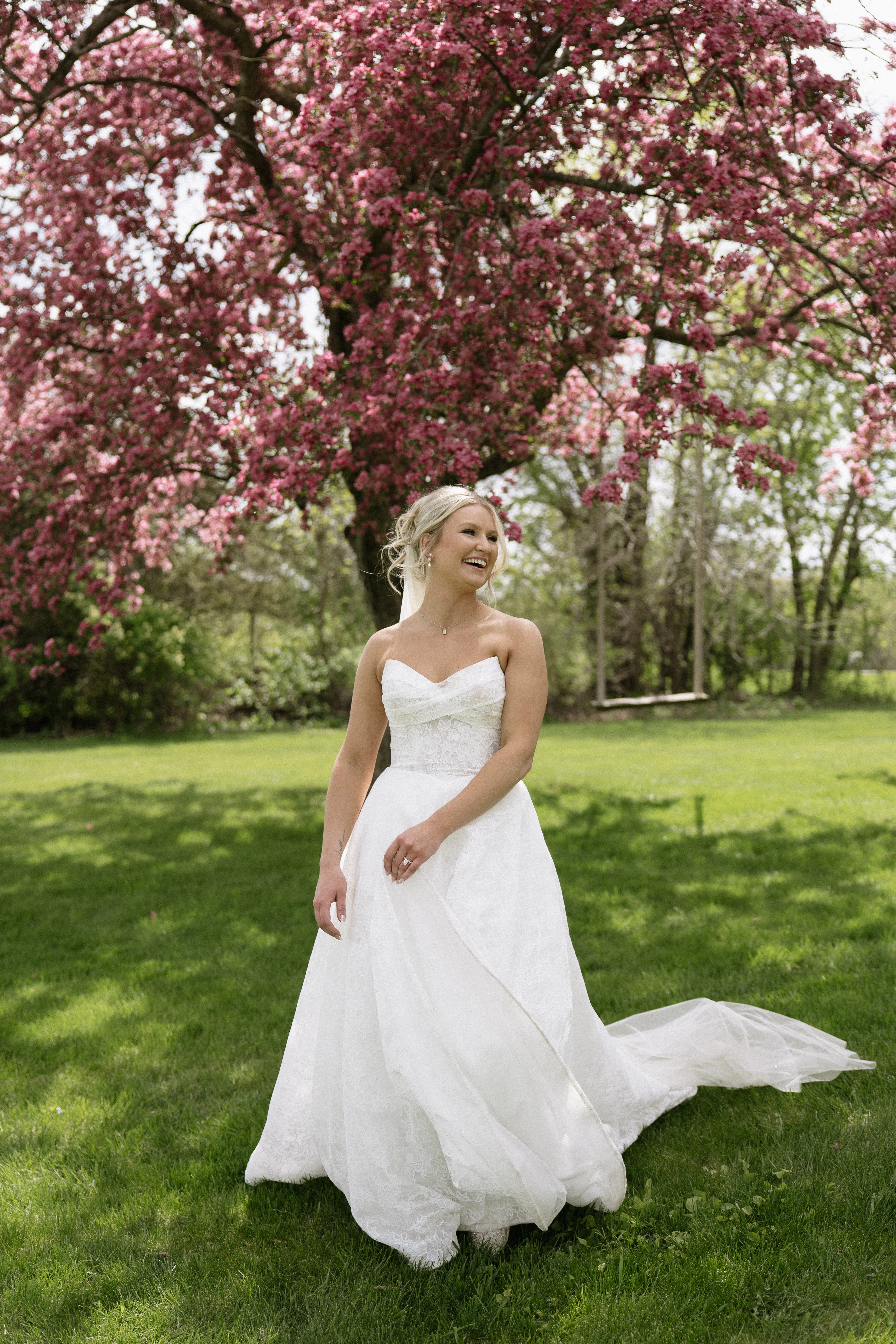 bride at The Cottage Farmhouse