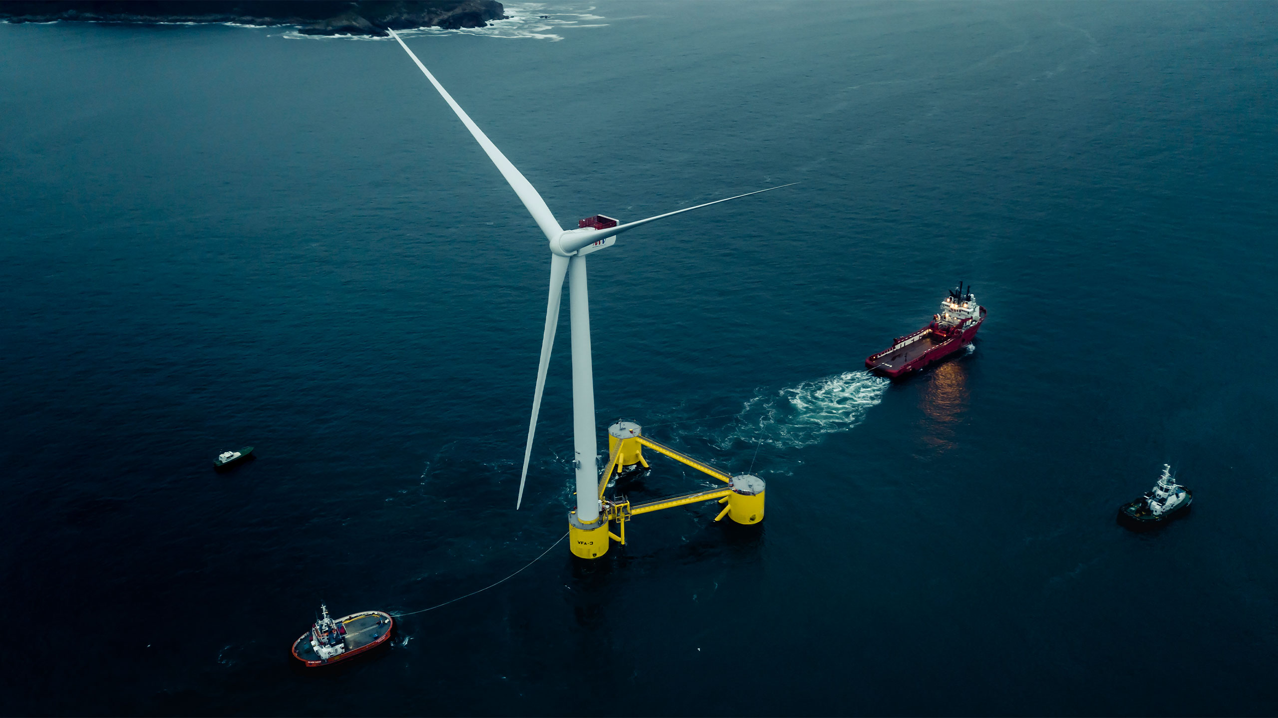 The last platform of the world's first semi-submersible floating