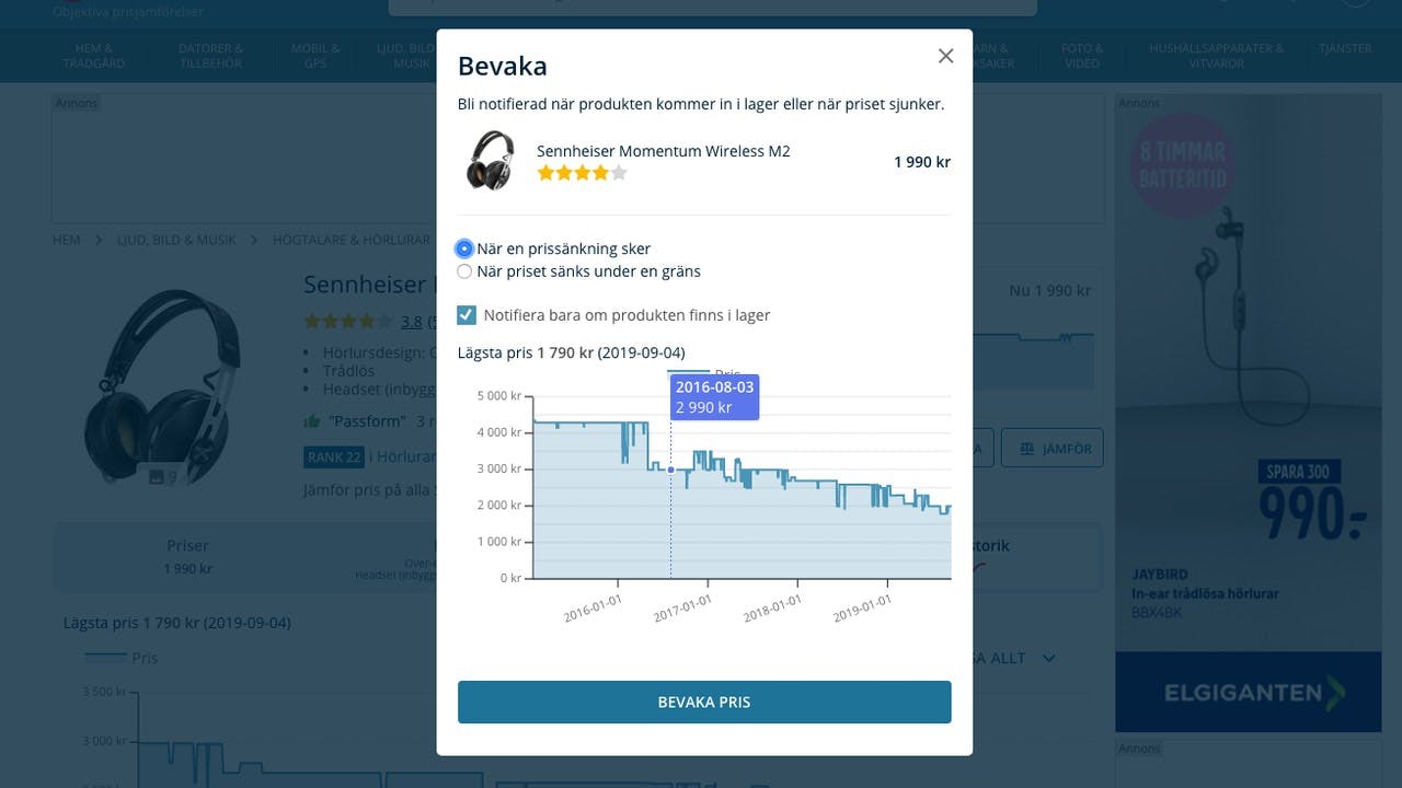 Prisbevakning för Black Friday 2019