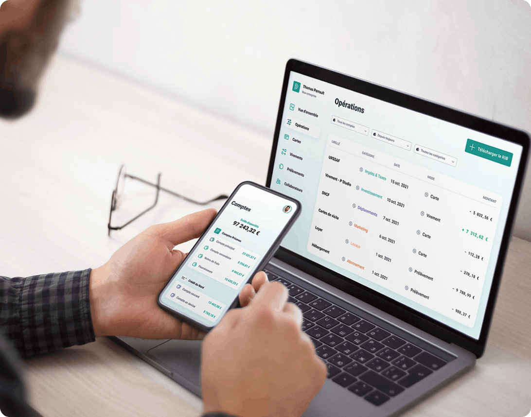 compte pro sur mobile