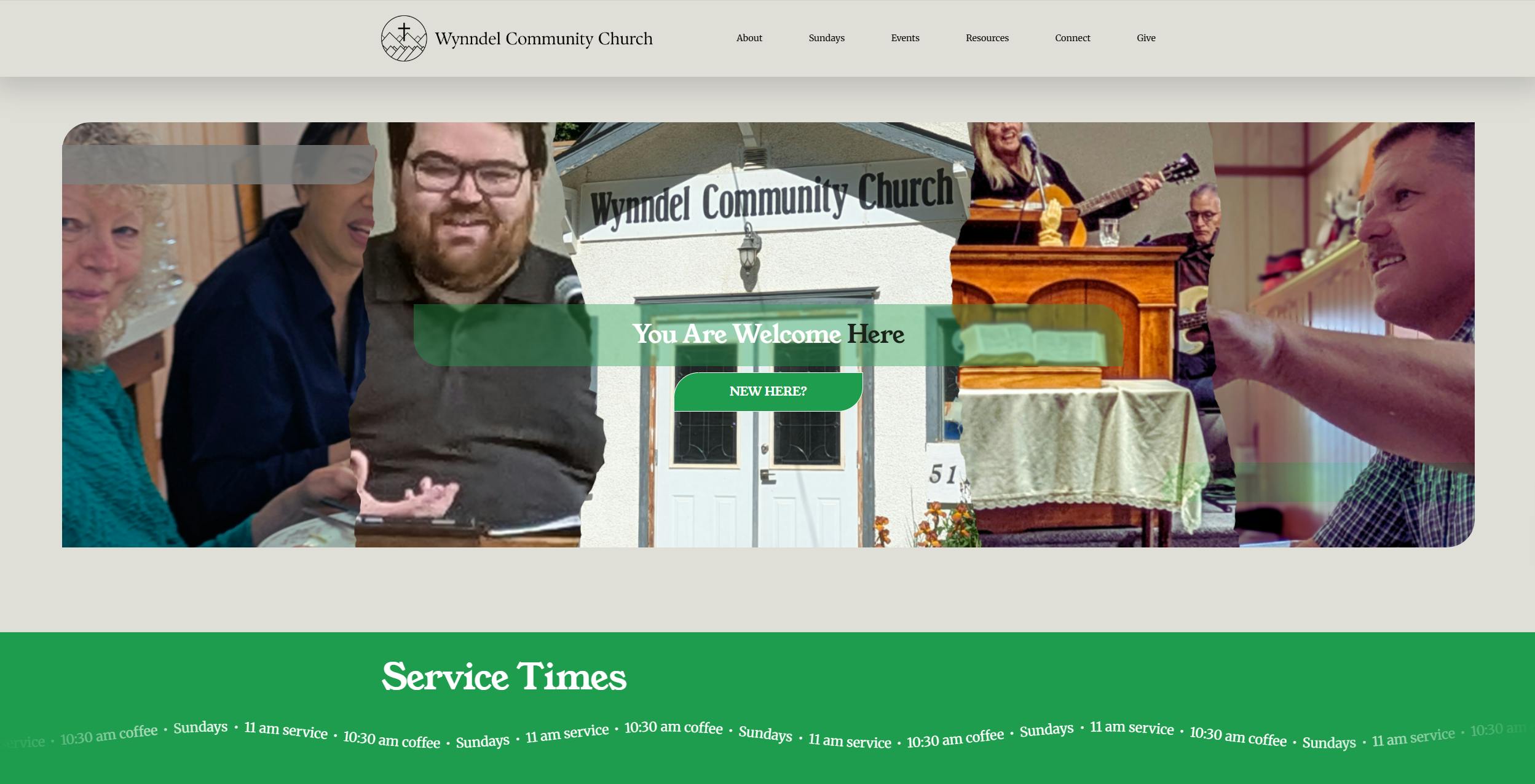Image of Home Page of Wynndel Community Church
