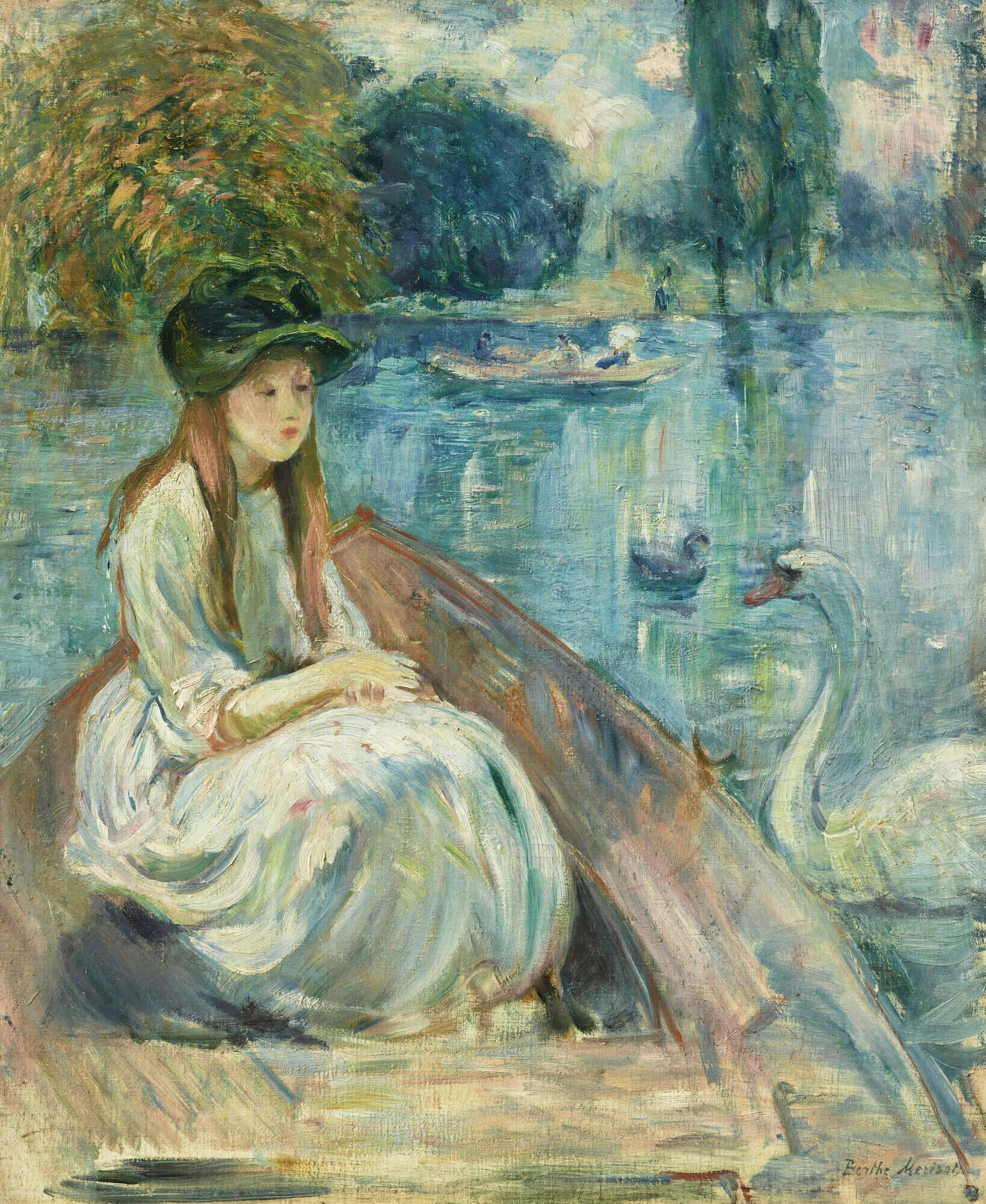 Artwork by Berthe Morisot, Jeanne Fourmanoir sur le lac, 1892