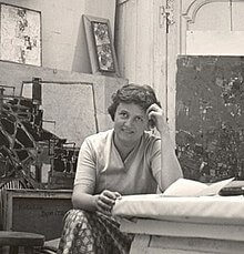 Natalia Dumitresco in her studio,1956