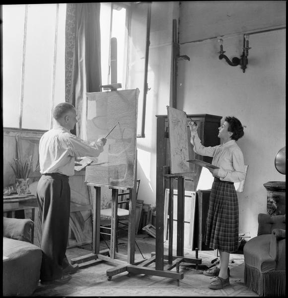 Seigle en train de peindre, 1952 © Donation Denise Colomb, Ministère de la Culture (France), Médiathèque du patrimoine et de la photographie, diffusion RMN-GP