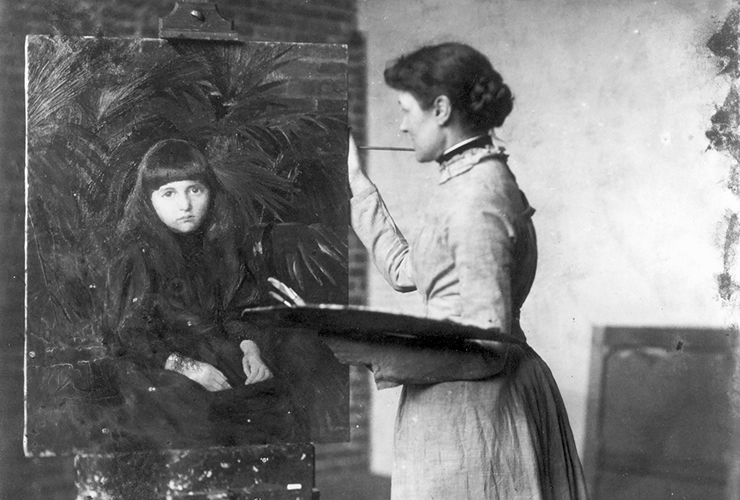 Lilla Cabot Perry at her easel ©Wikicommons