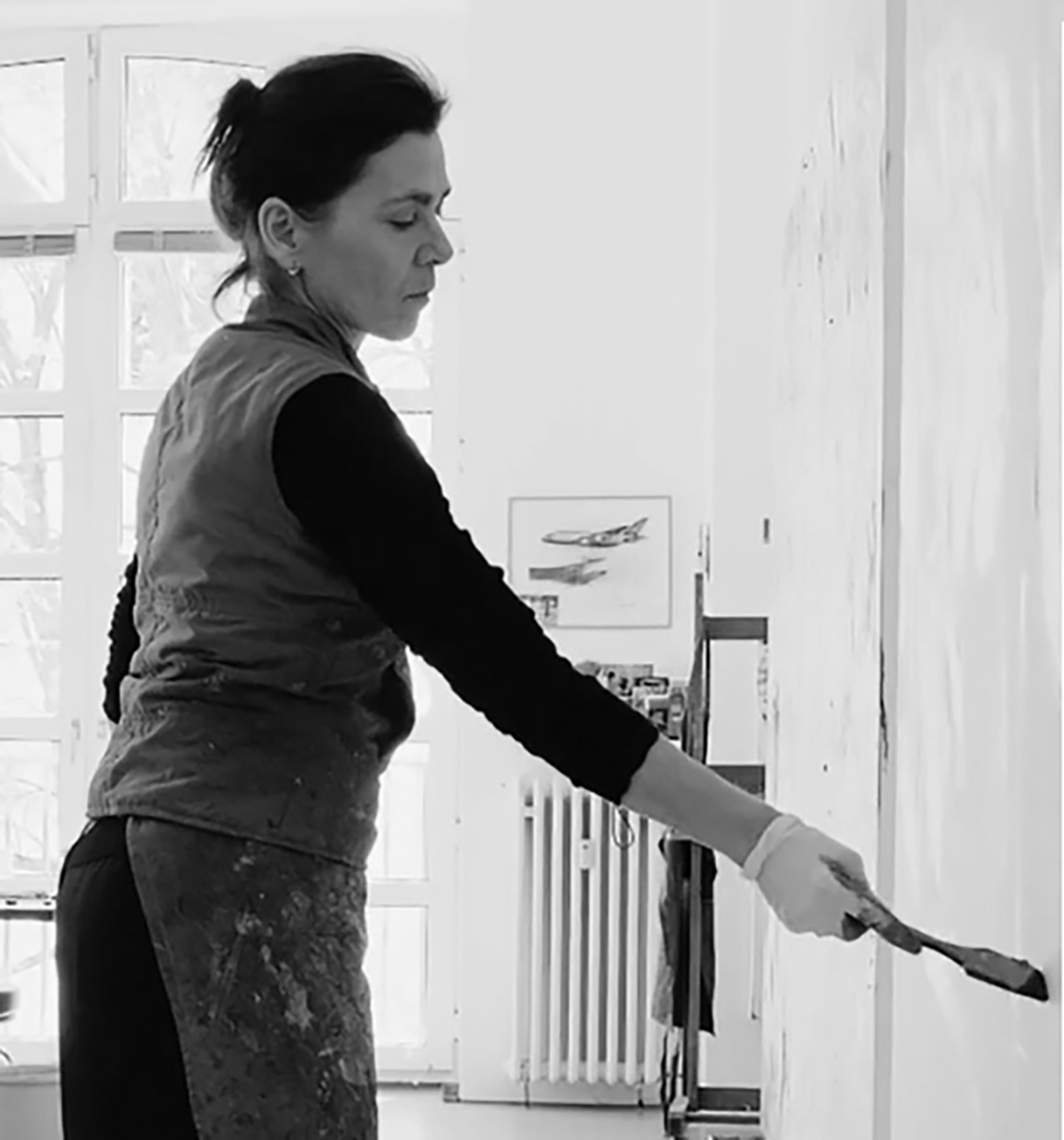 Sabine Moritz in her studio courtesy of Wikicommons