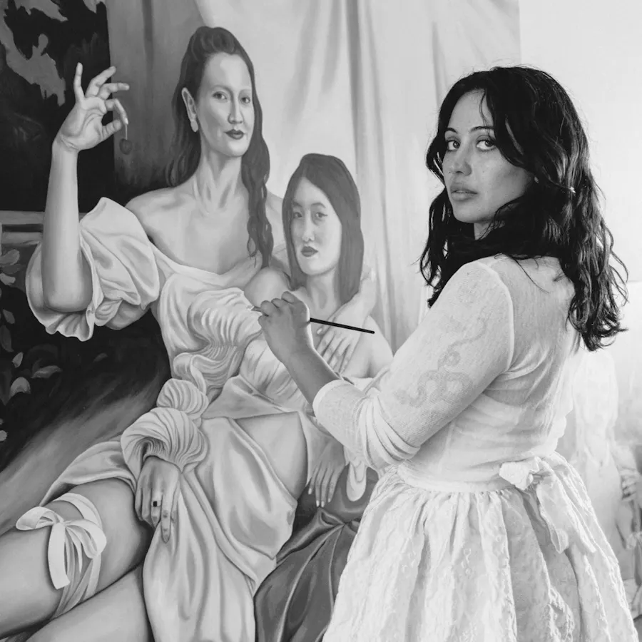 Portrait of Kansas Smeaton courtesy of Coma Gallery & the artist, Marrickville Studio, Sydney, Australia, 2023, photo: Leda Desimone
