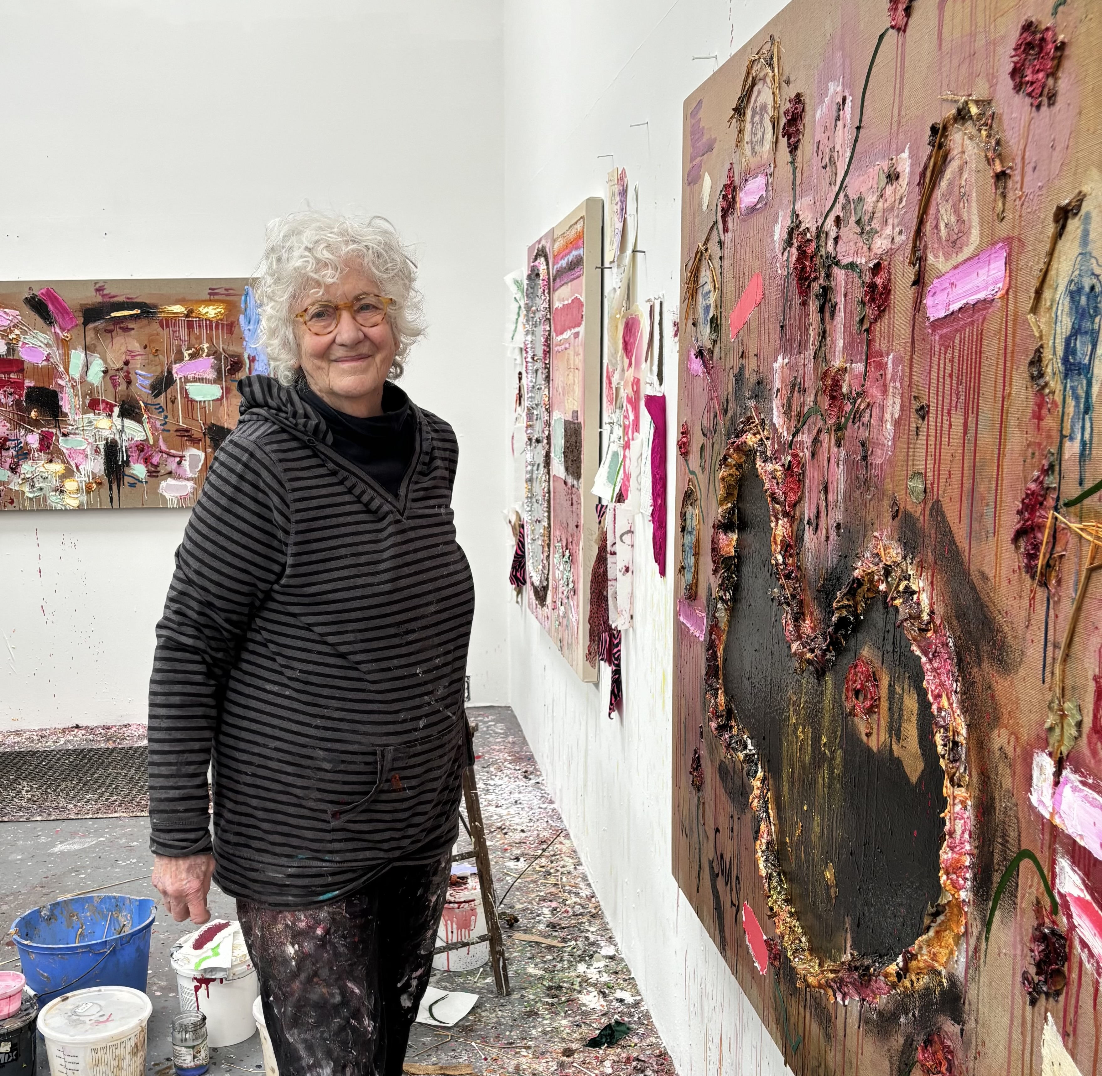 Joan in the studio, 2024, Photo by Maggie Cammer