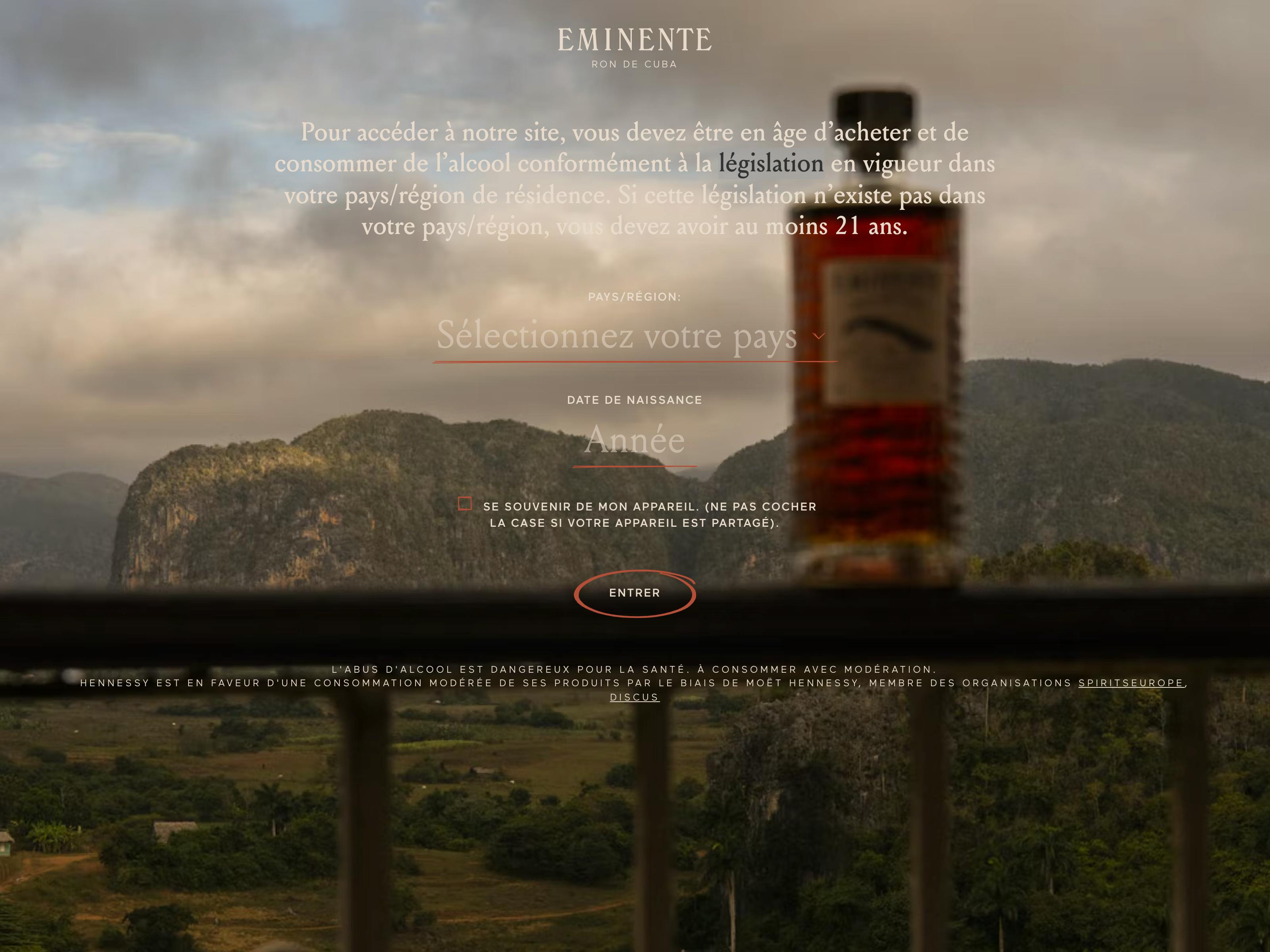 Eminente website screenshot