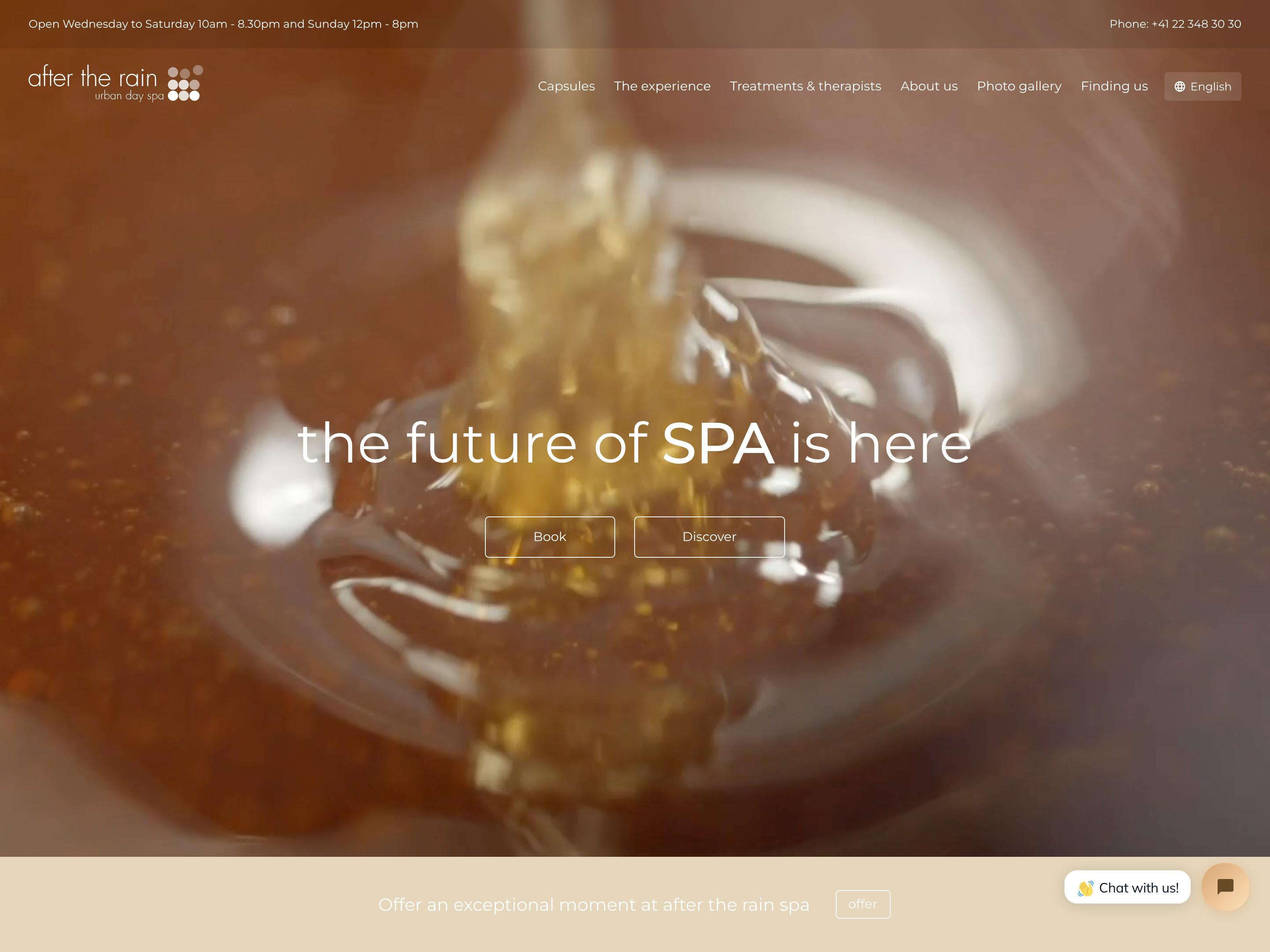 After the Rain SPA website screenshot