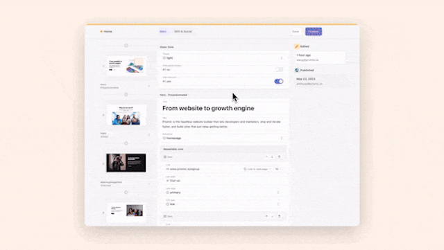 The Prismic Page Builder - A visual editing interface for marketing teams