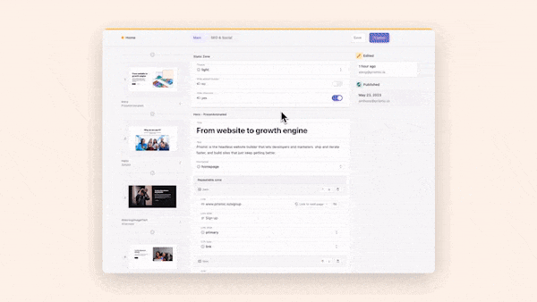The Prismic Page Builder - A visual editing interface for marketing teams