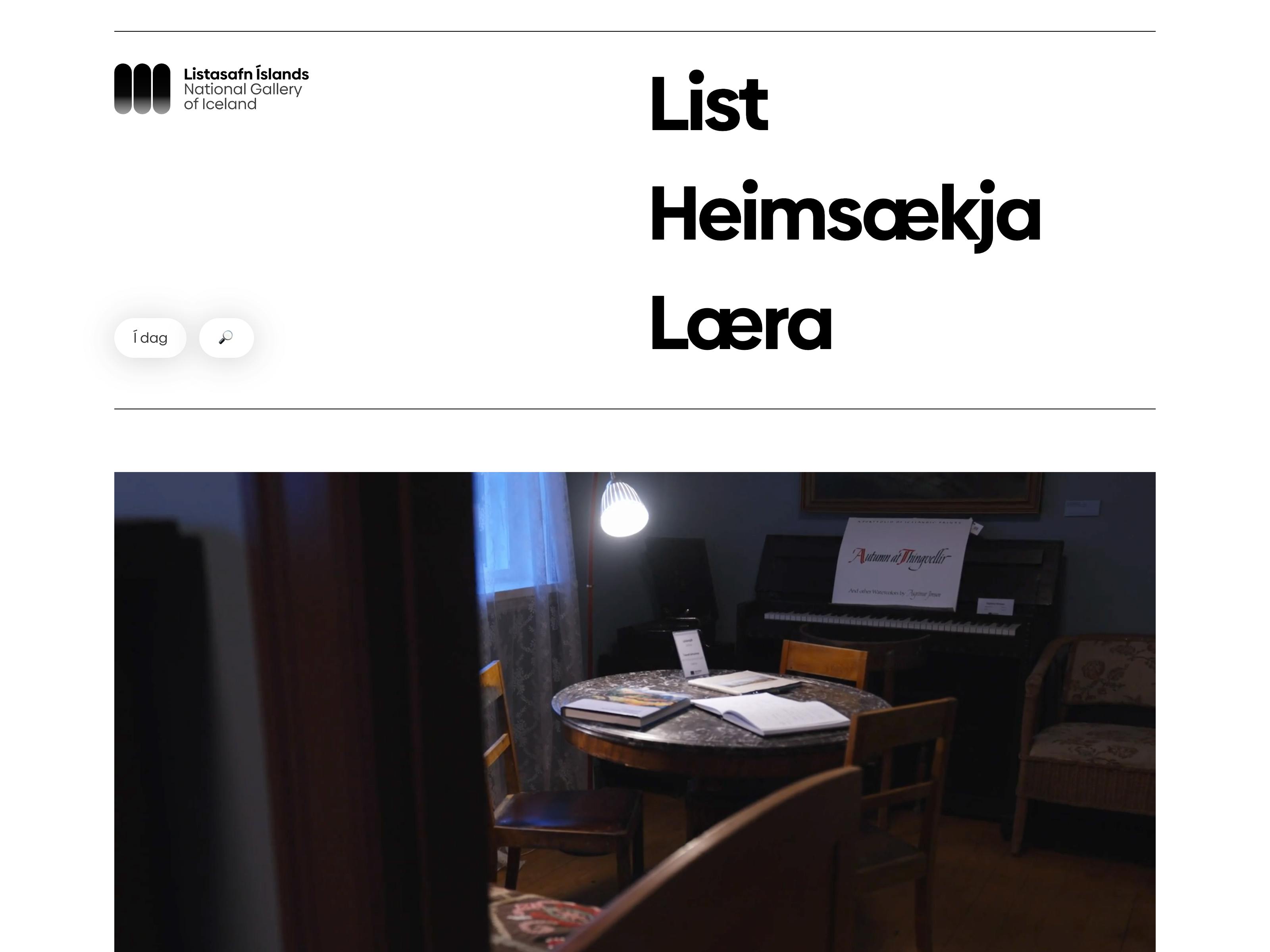 Listasafn Íslands website screenshot