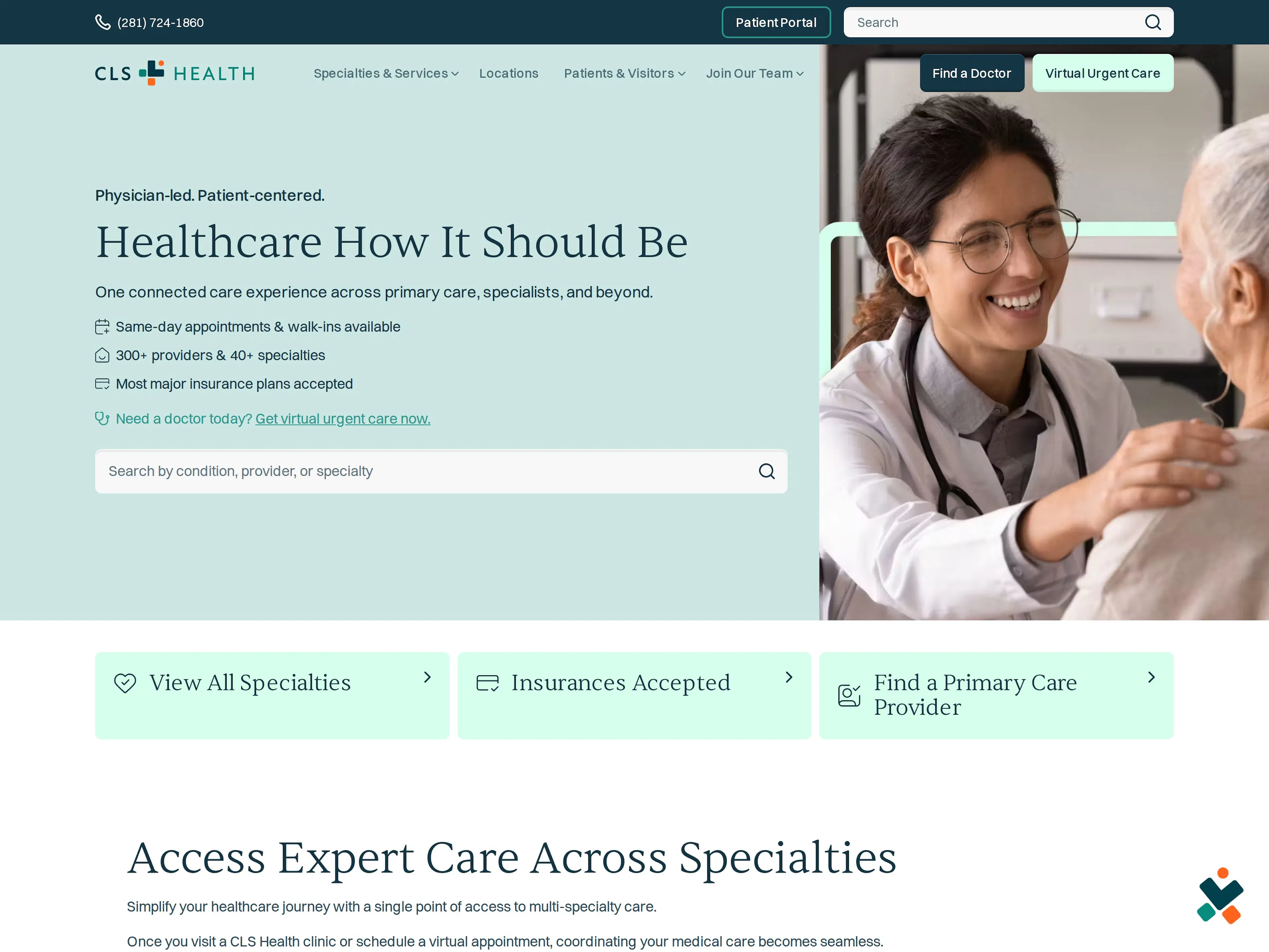 CLS Health website screenshot