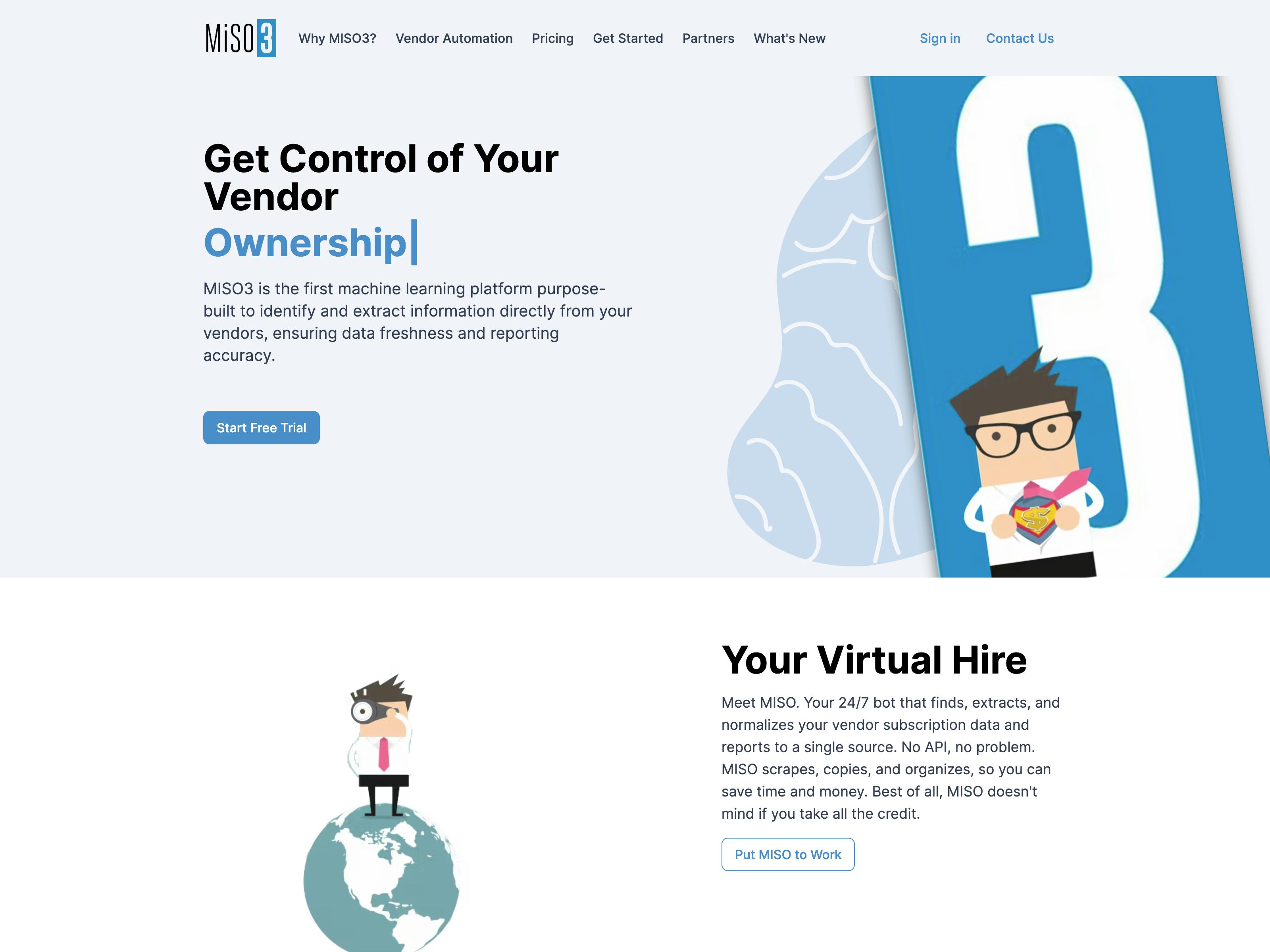 Miso3 website screenshot
