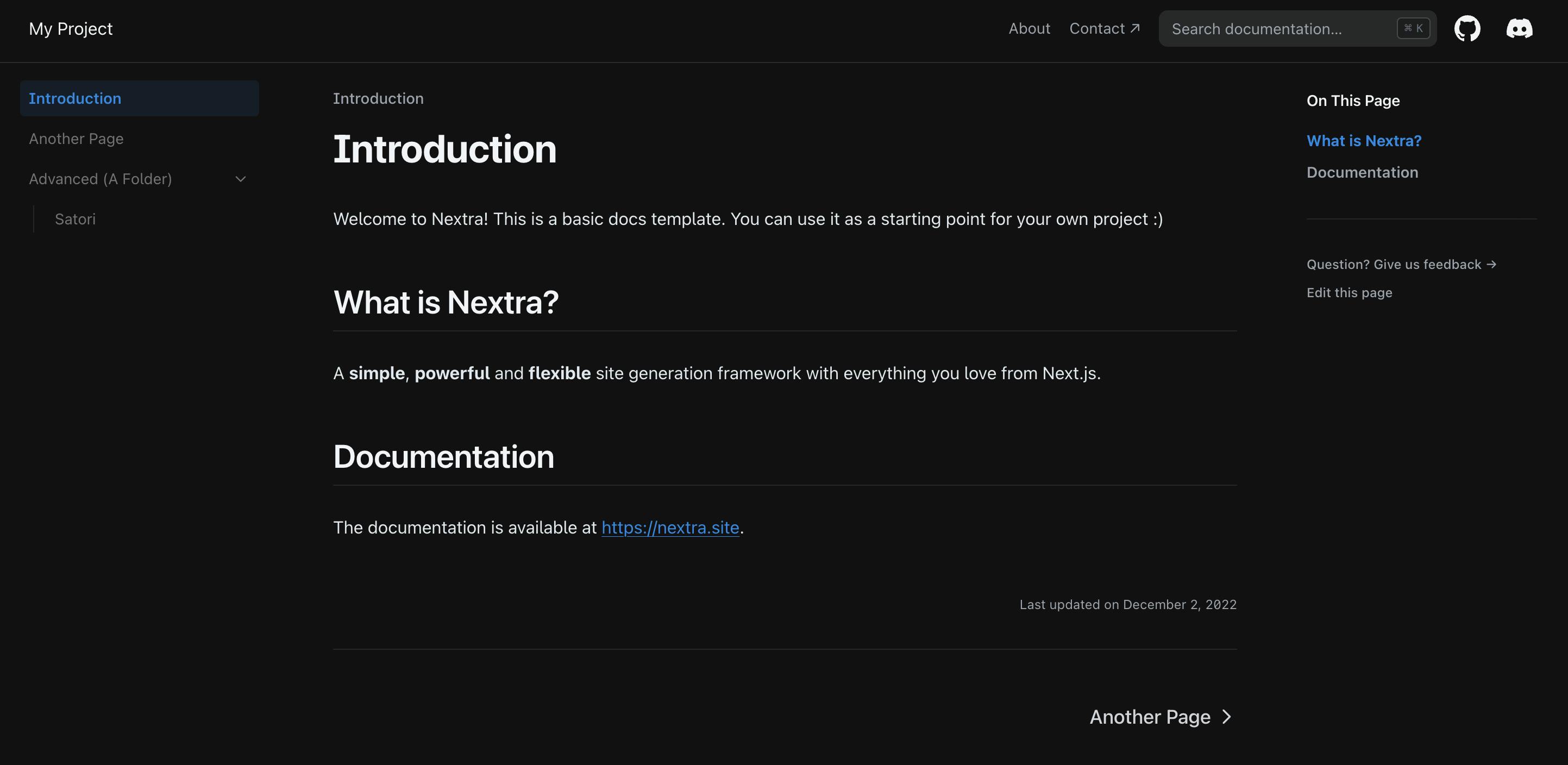An image of the Nextra docs starter.