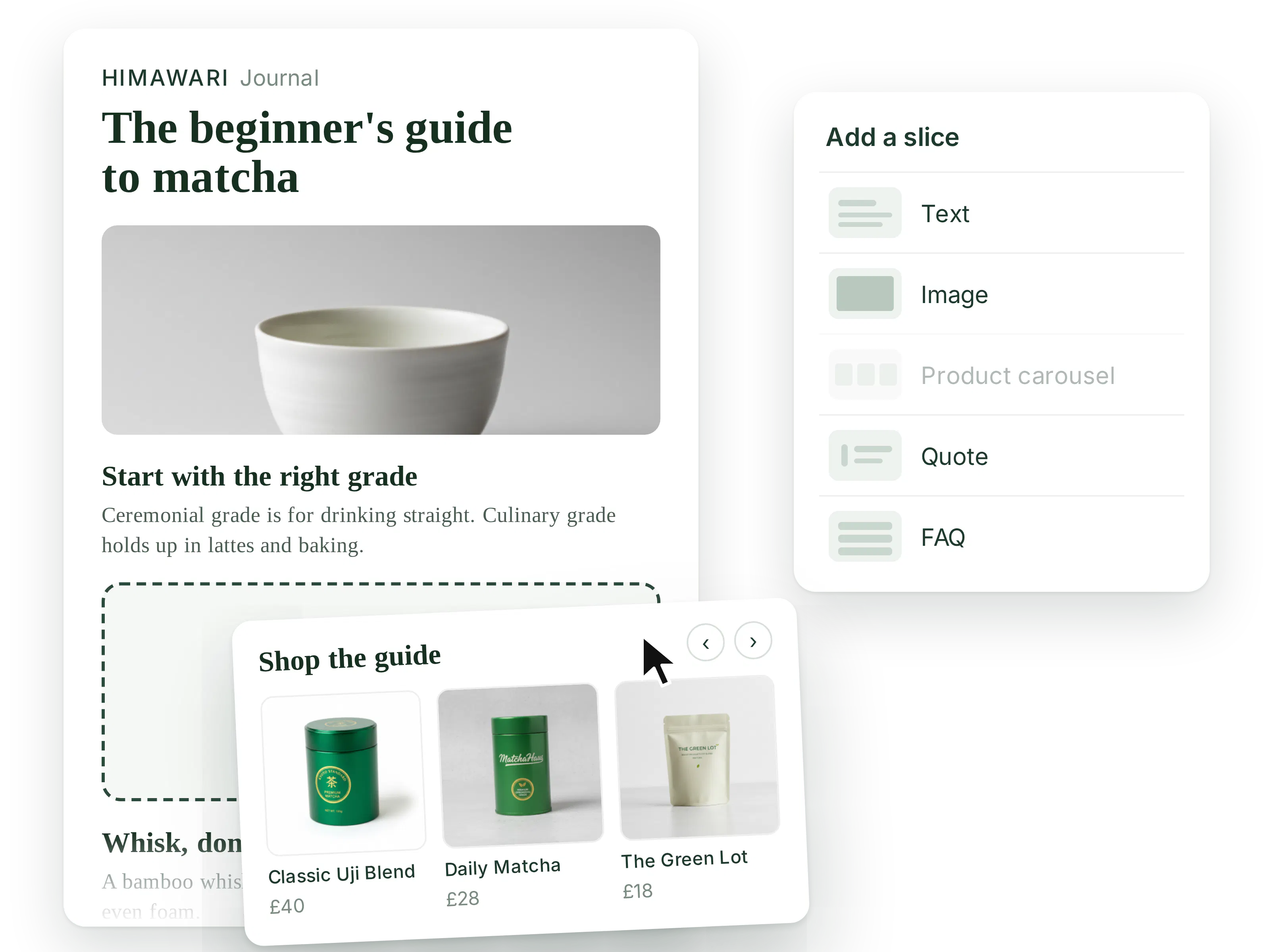 Enriching a shopping guide with manual merchandising