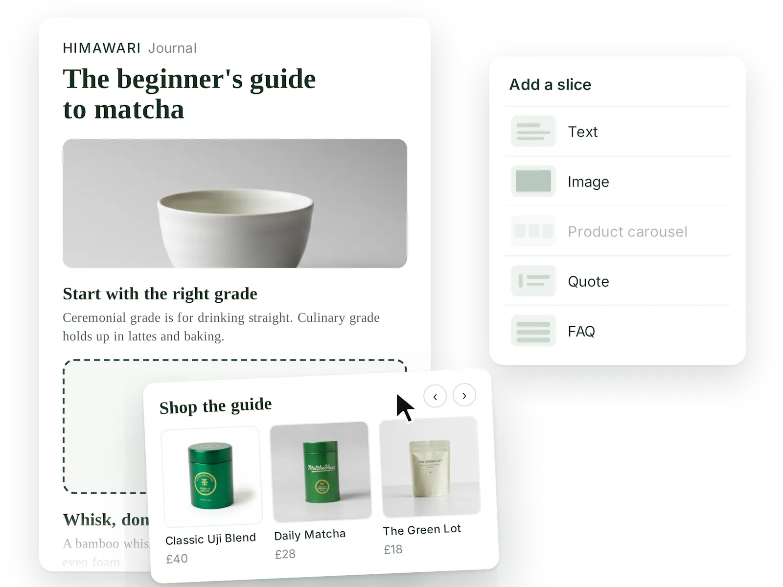 Enriching a shopping guide with manual merchandising