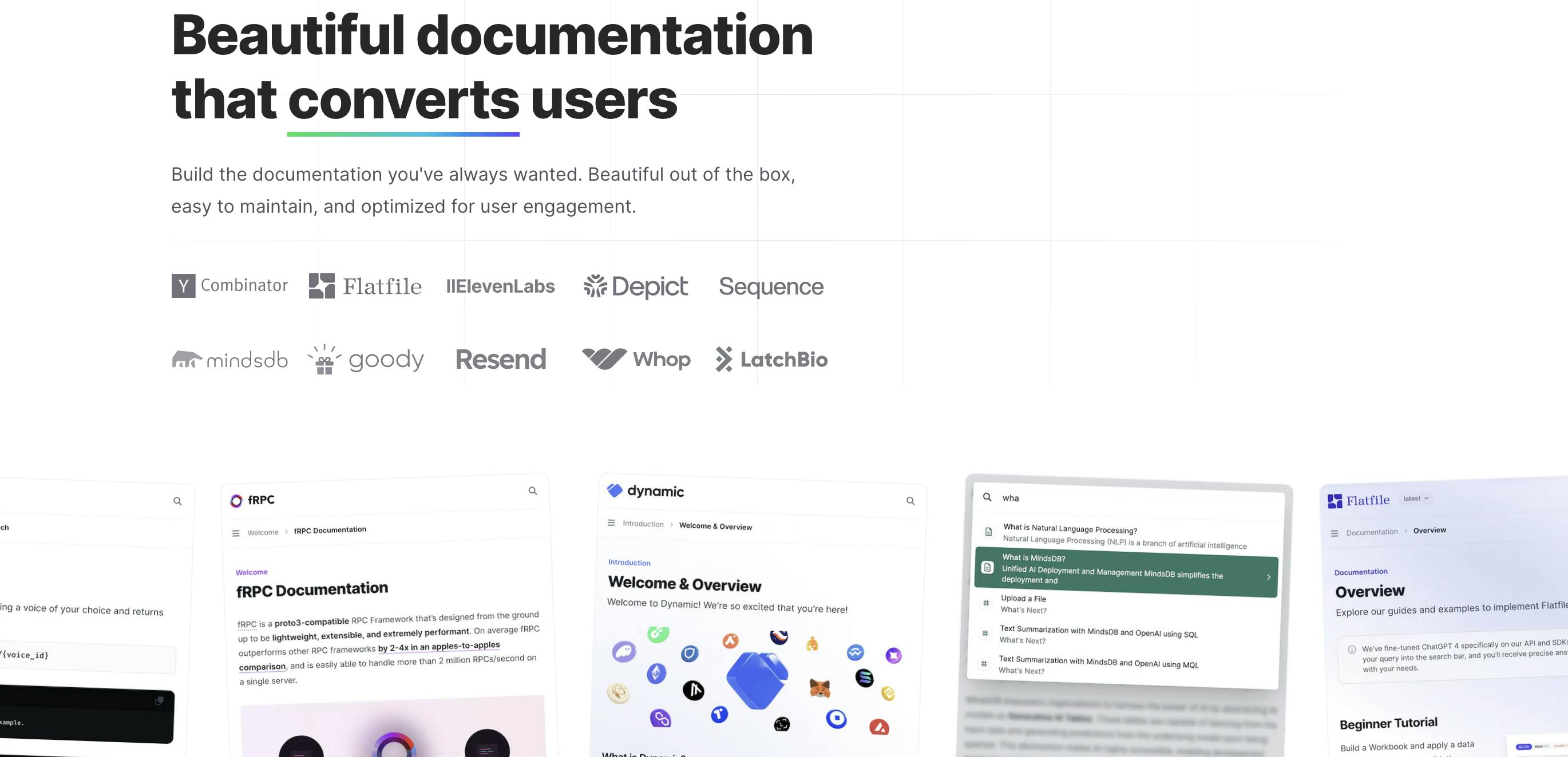 Mintlify website homepage