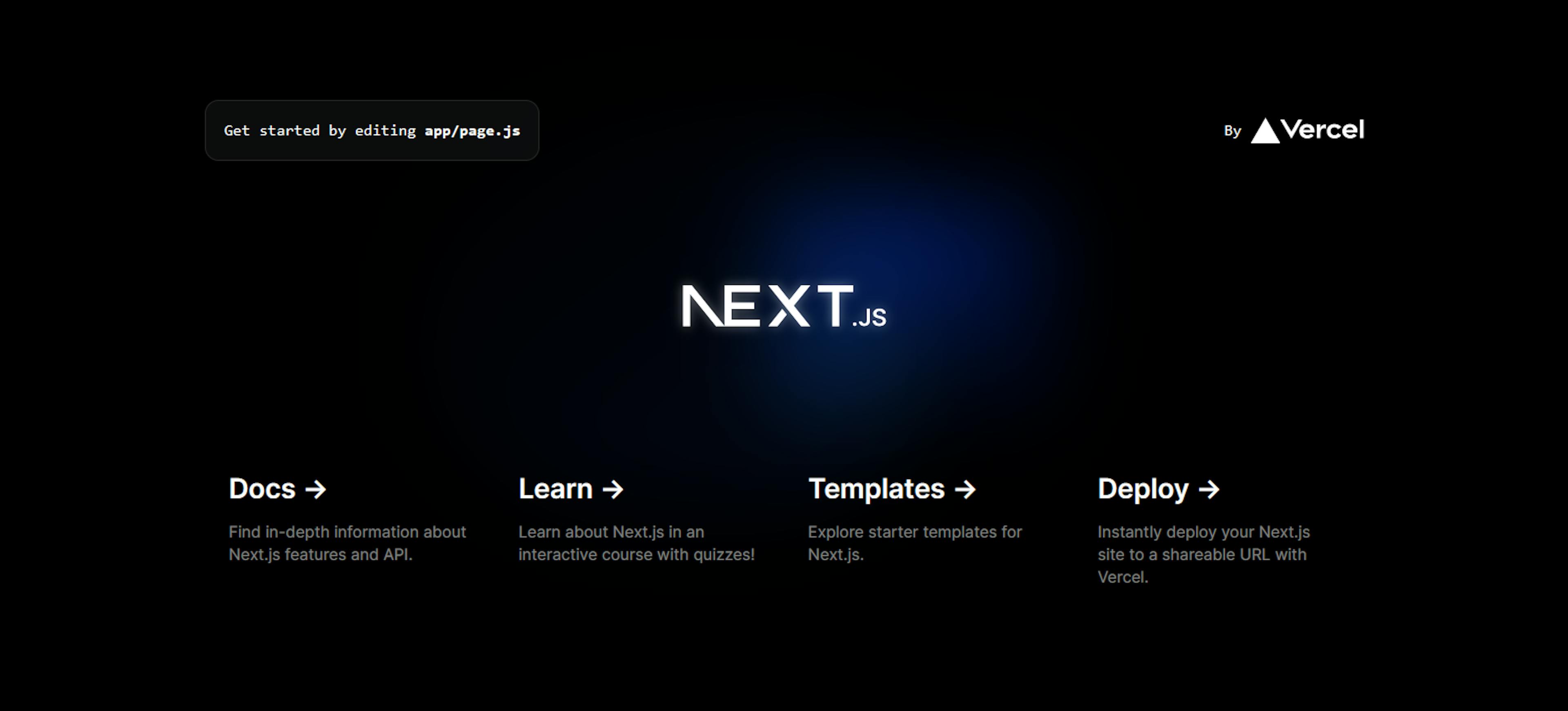 An image of the Next.js site front-end.
