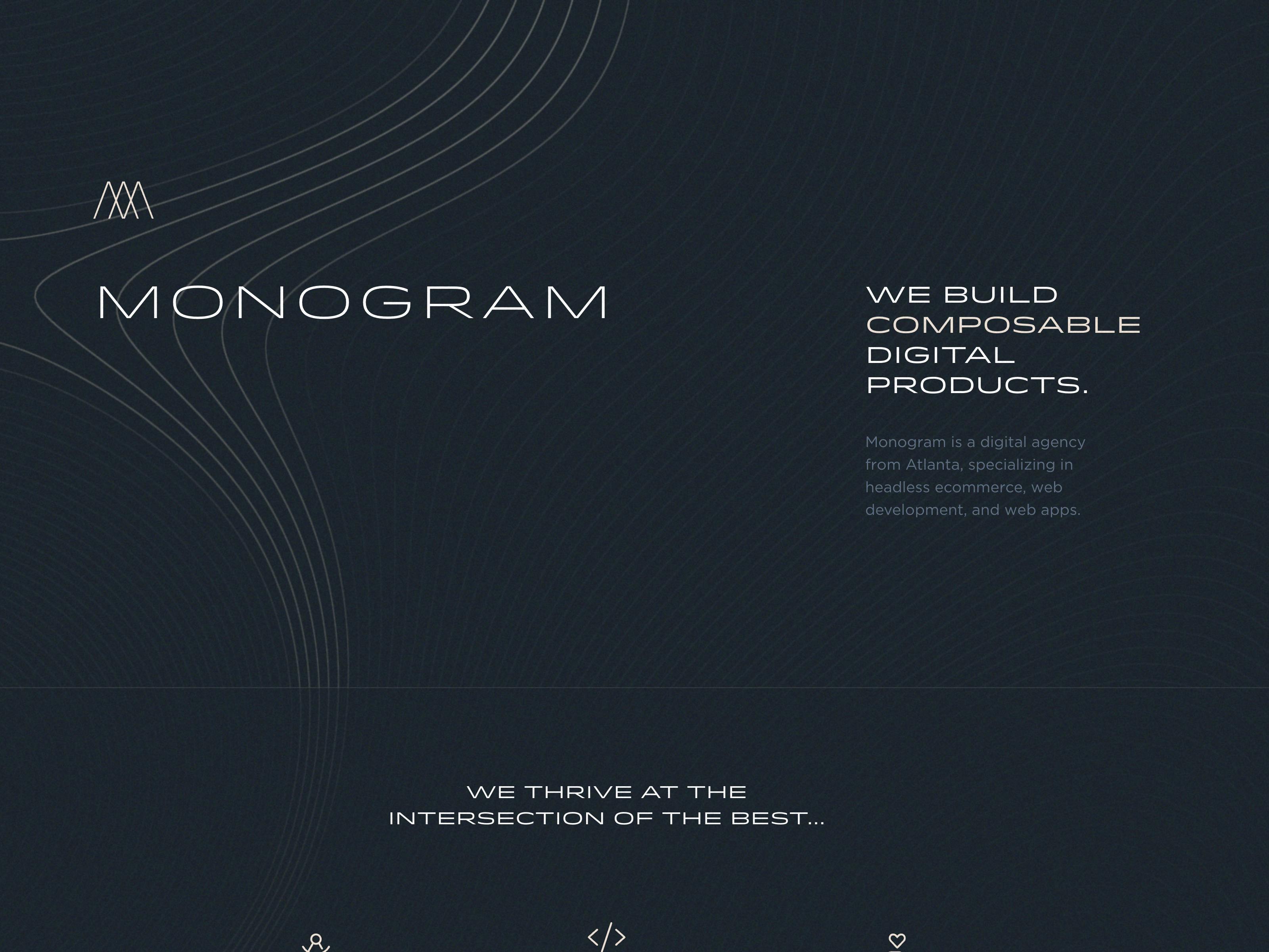Monogram website screenshot