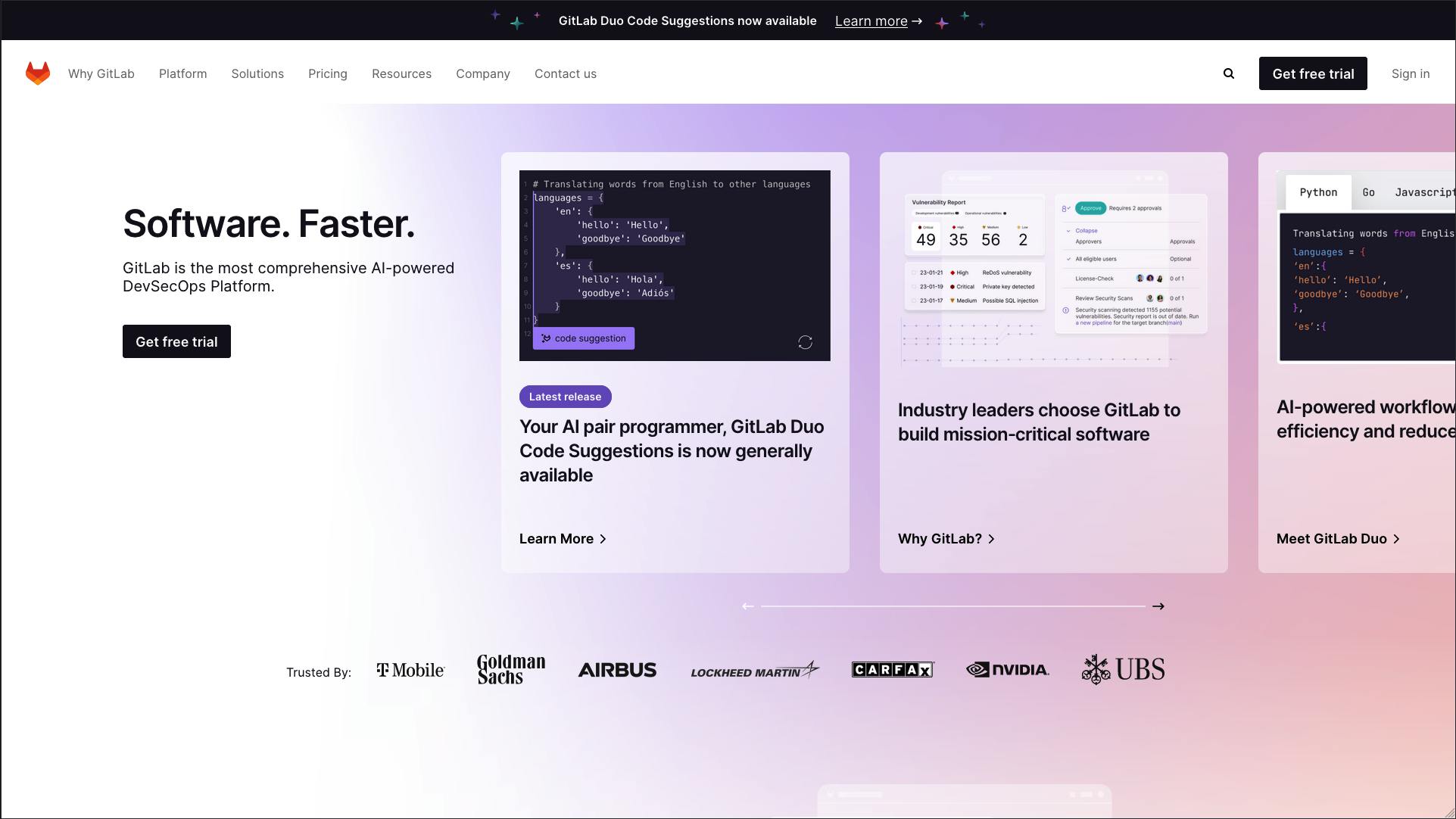 An image of GitLab UI.