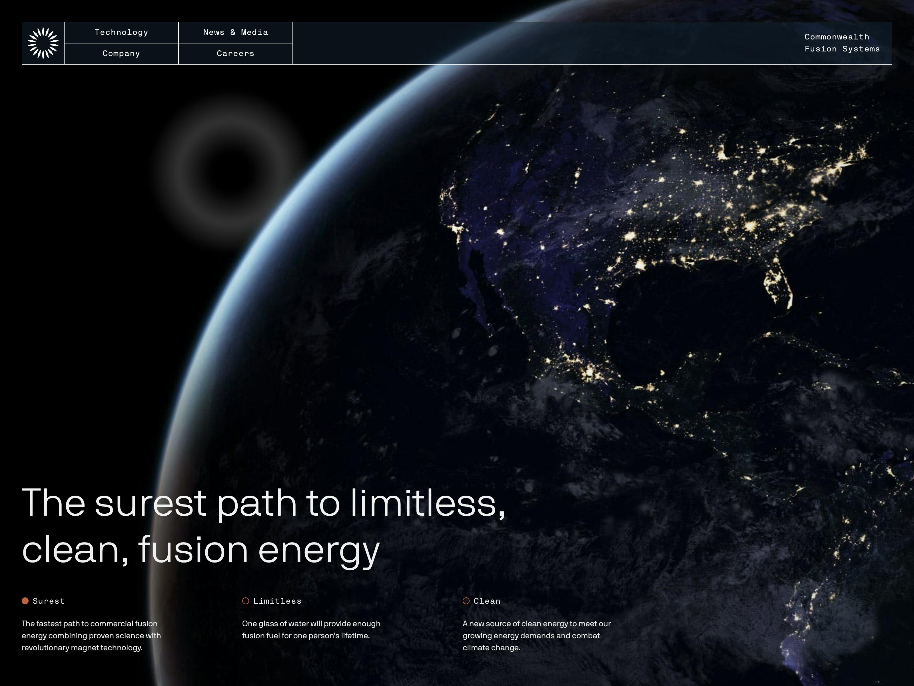 Commonwealth Fusion Systems website screenshot