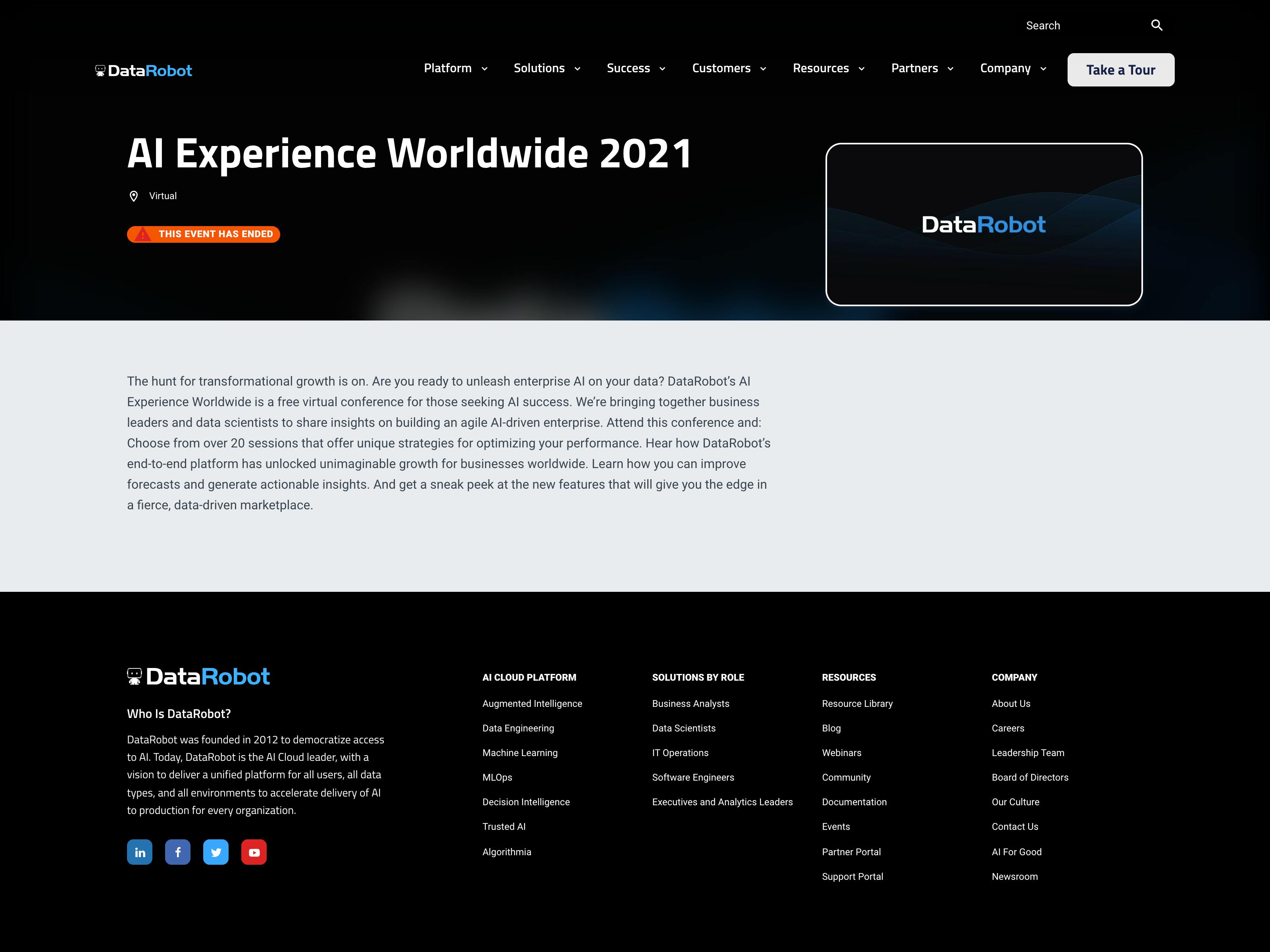 DataRobot Japan website screenshot