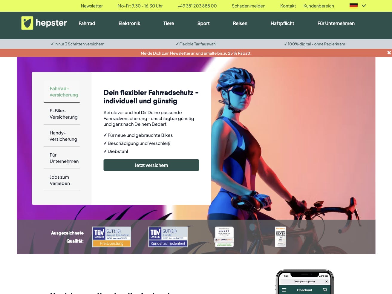 Hepster Website Sceenshot