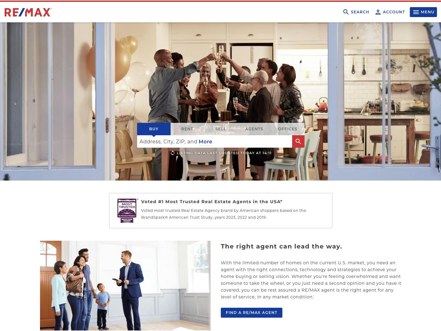 RE/MAX Website Screenshot
